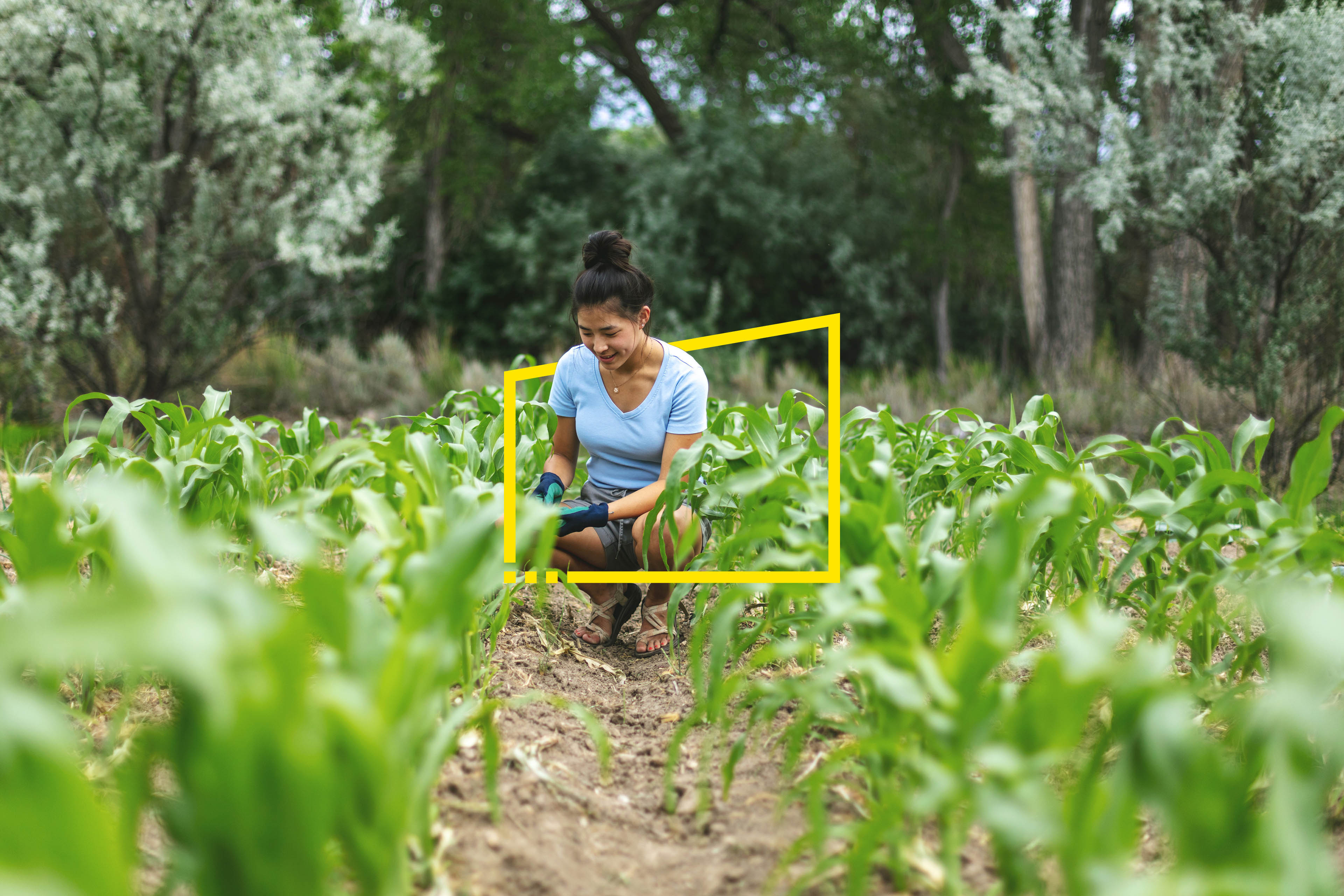 Teen female living on a farm