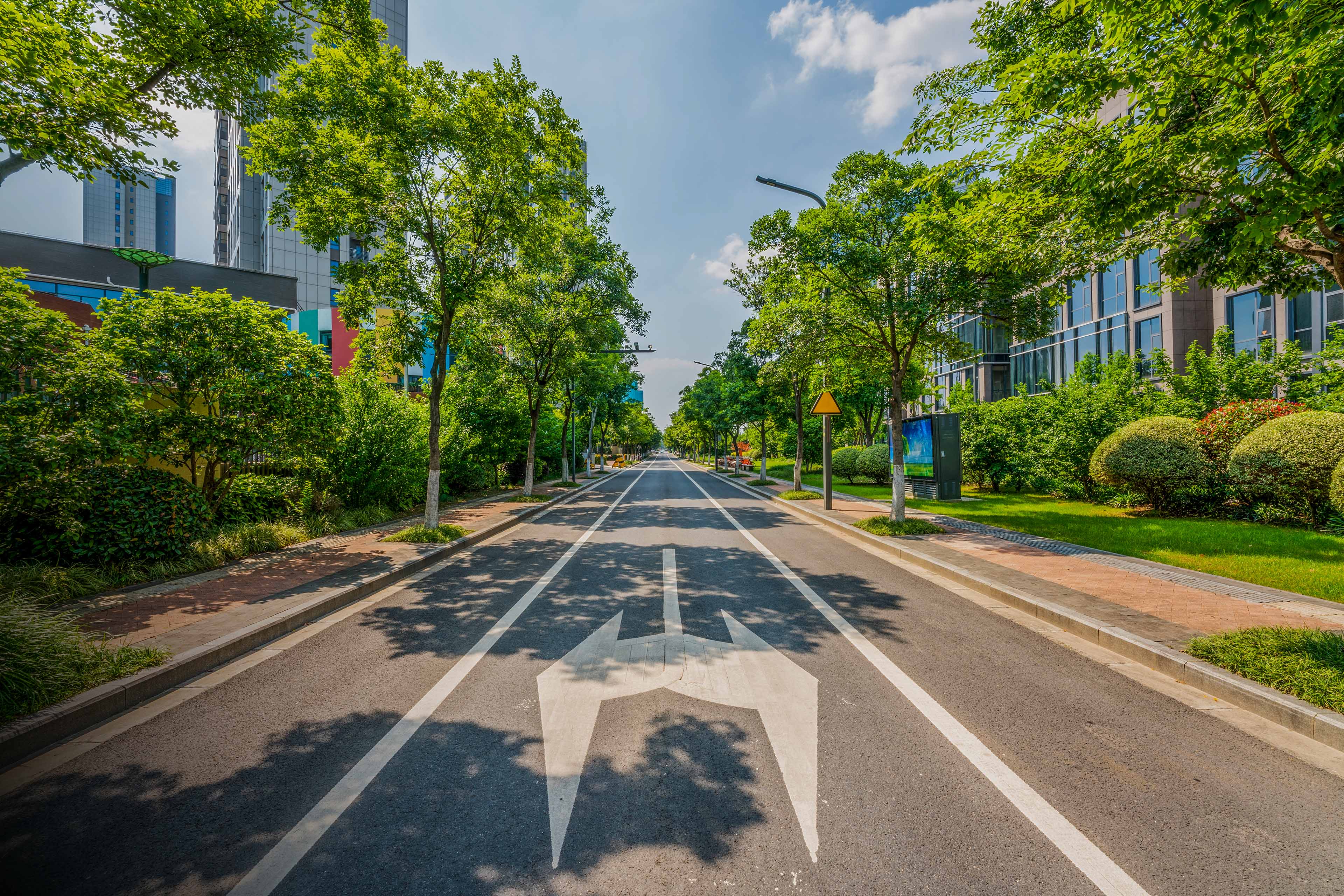 Road signs in the eco city