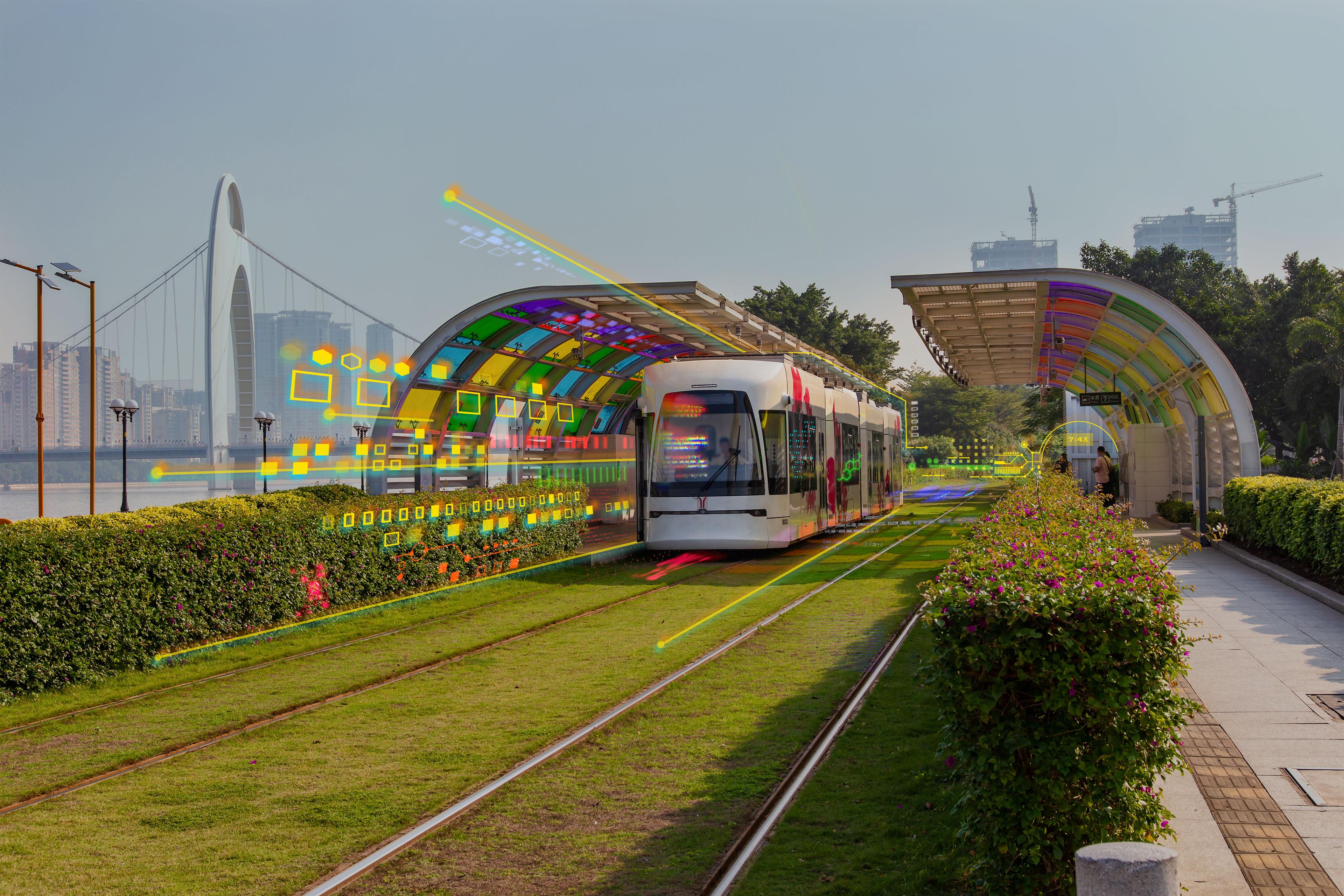 Metro station platform at Guangzhou City