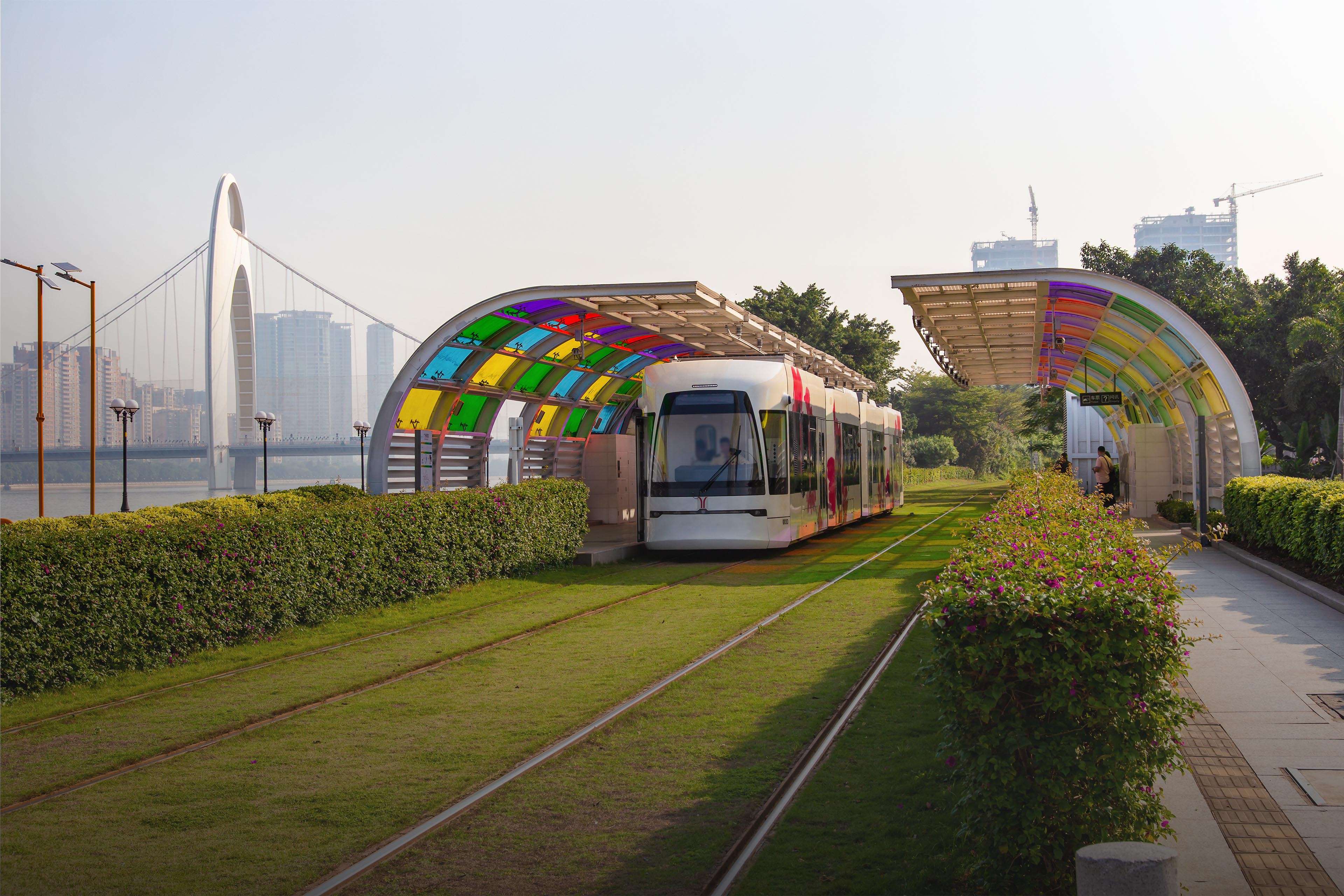 Metro station platform at Guangzhou City