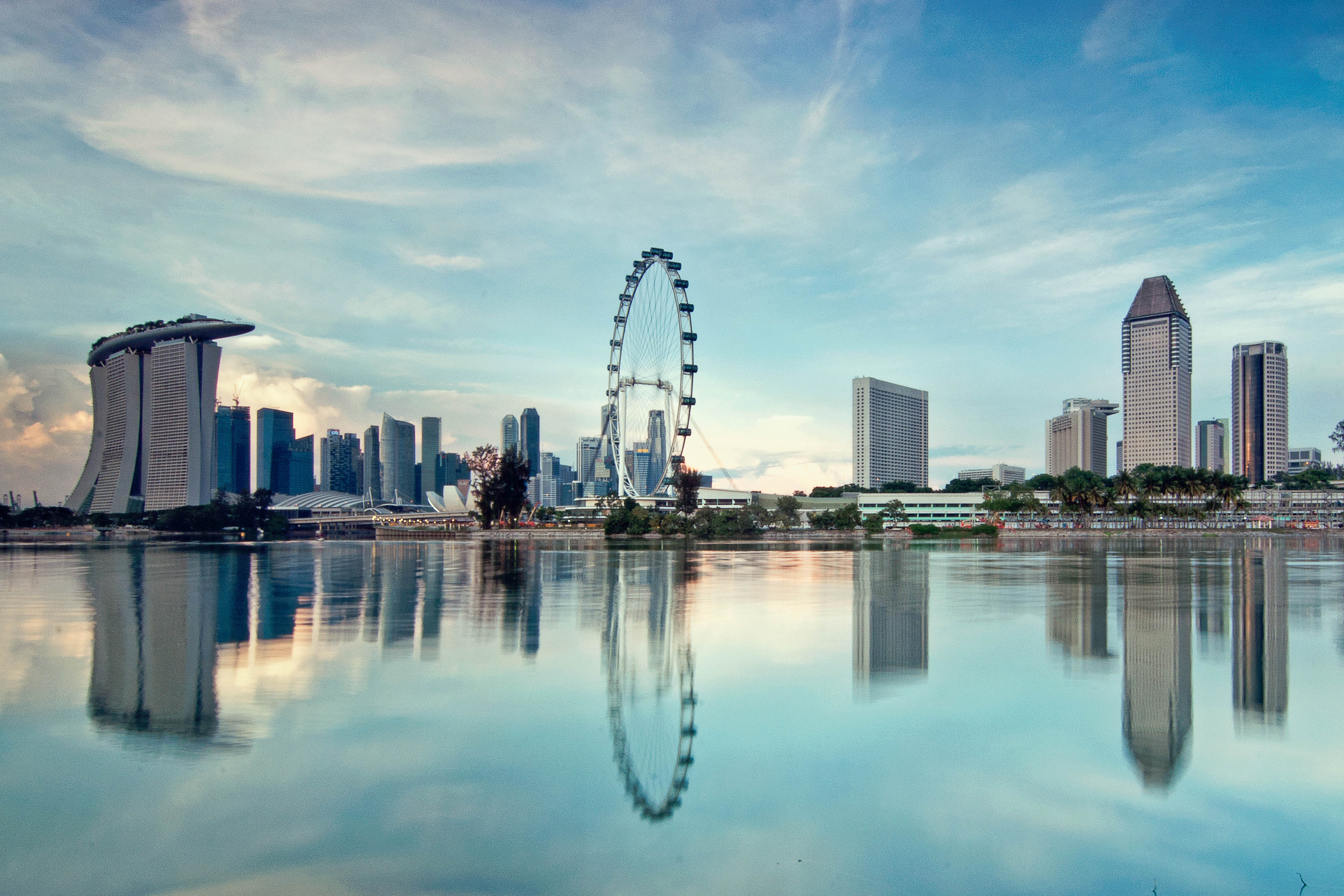 Reflection of CBD in Marina Reservoir