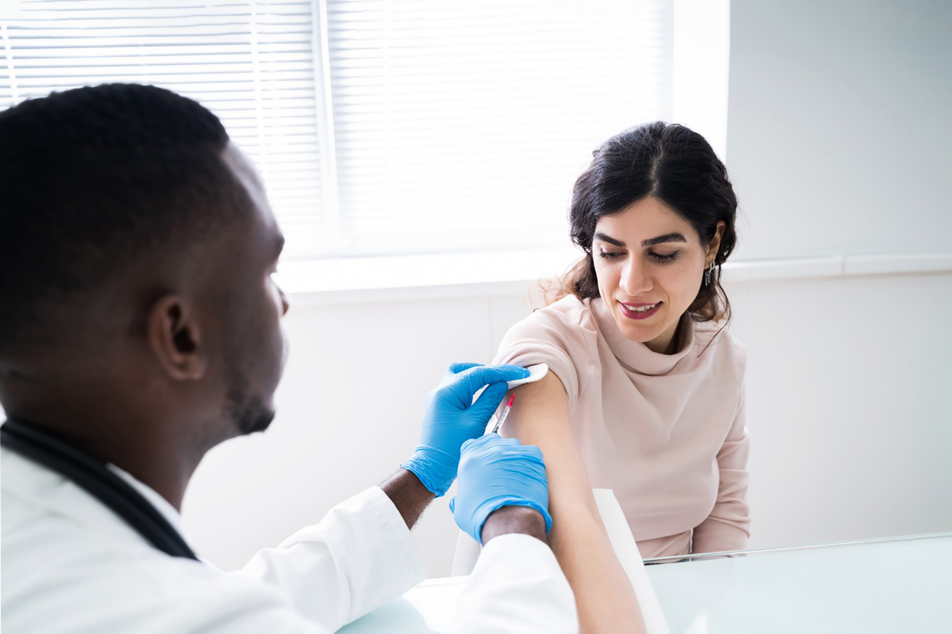 Patient getting a injection