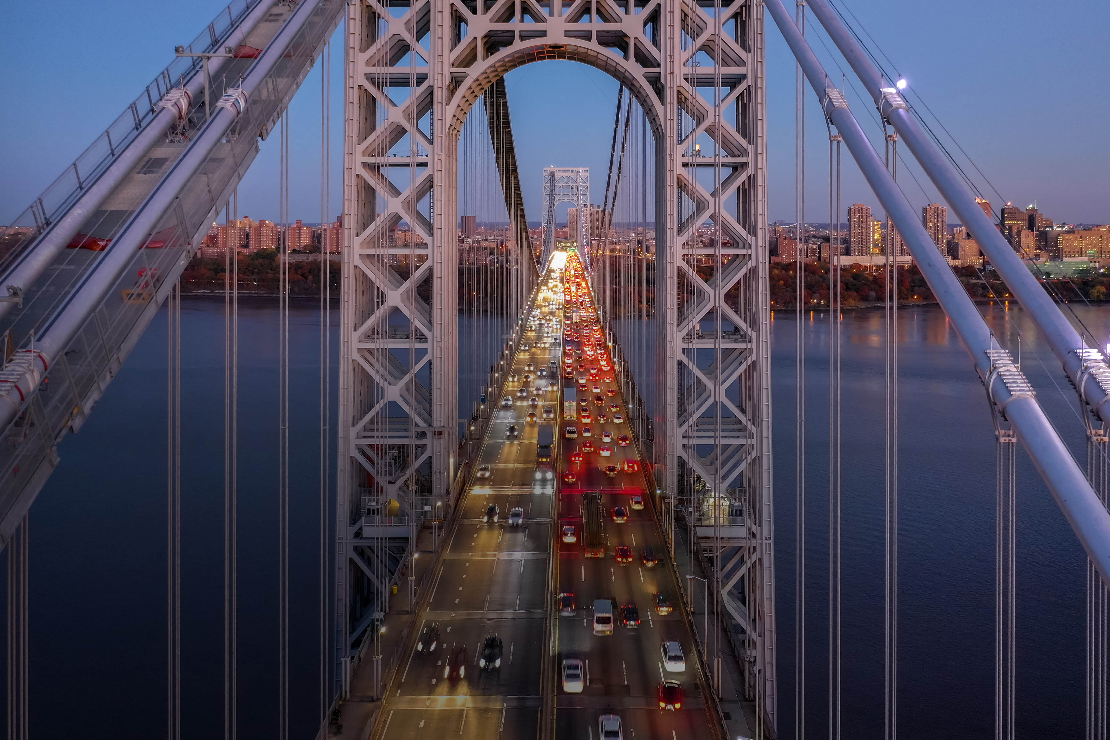 Aerial view of George Washington bridge