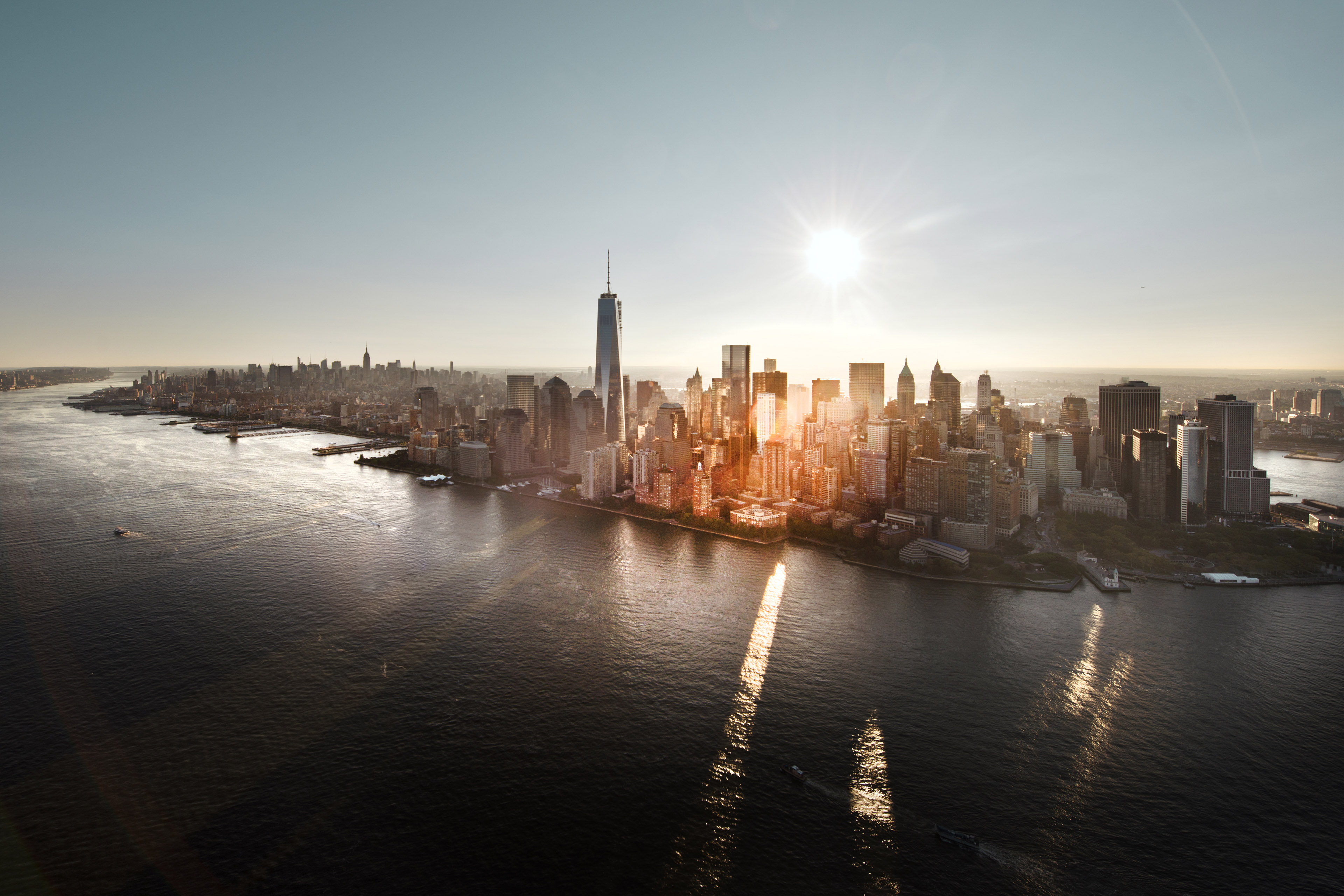 Aerial view of Manhatten