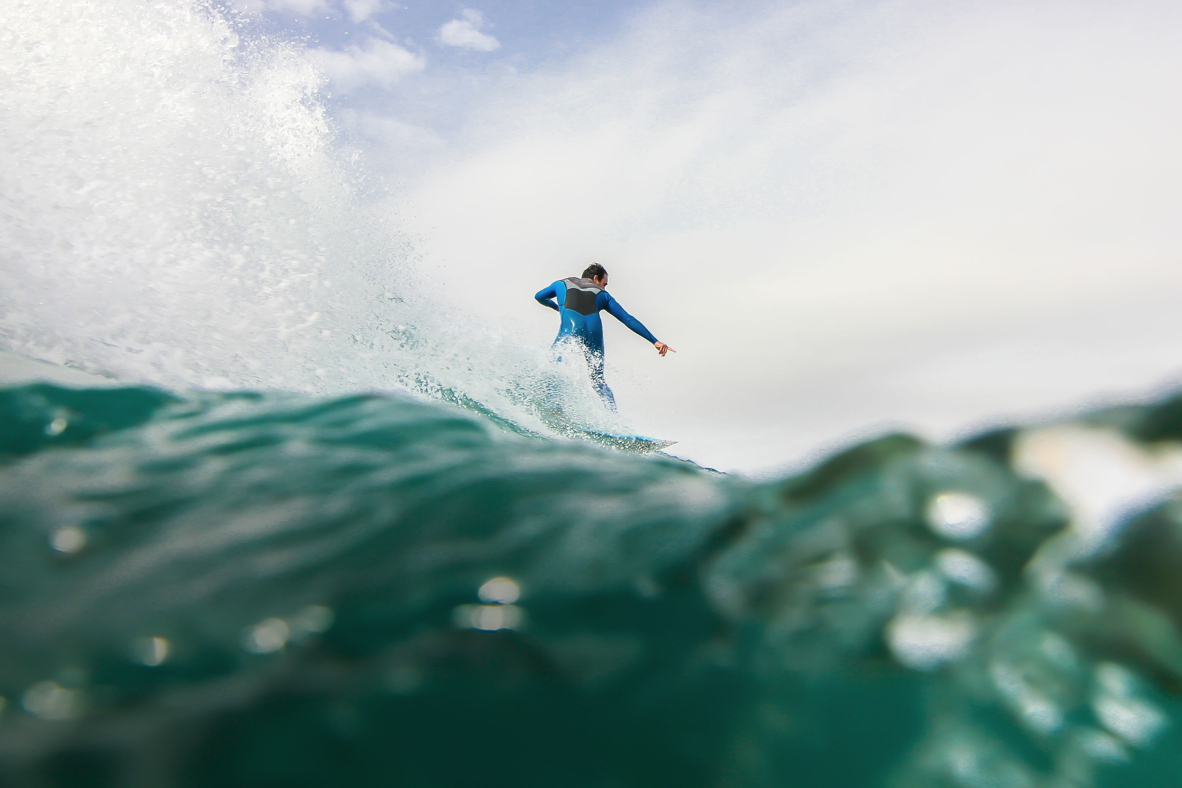 Man surfing in the sea