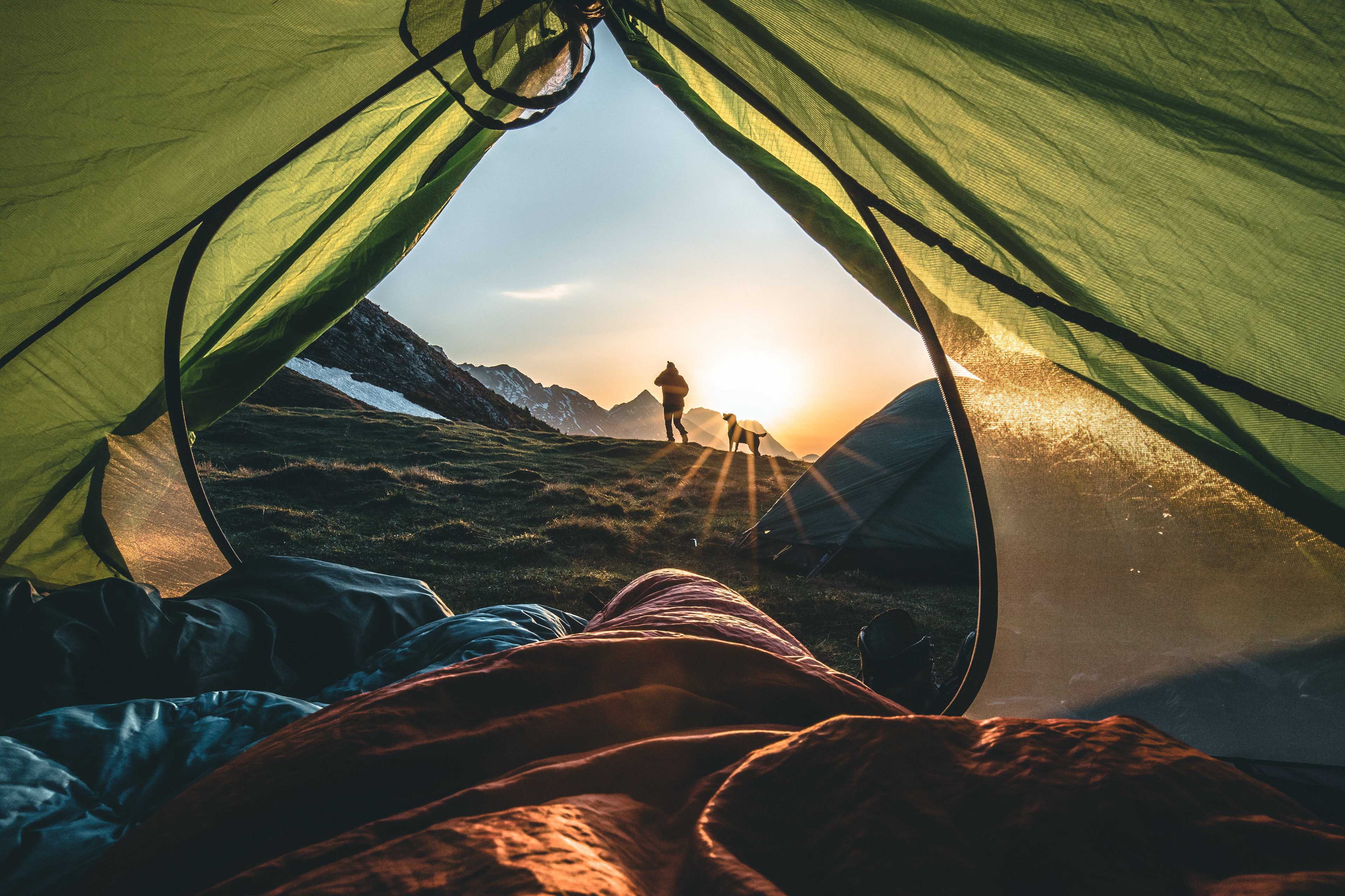 Morning tent view