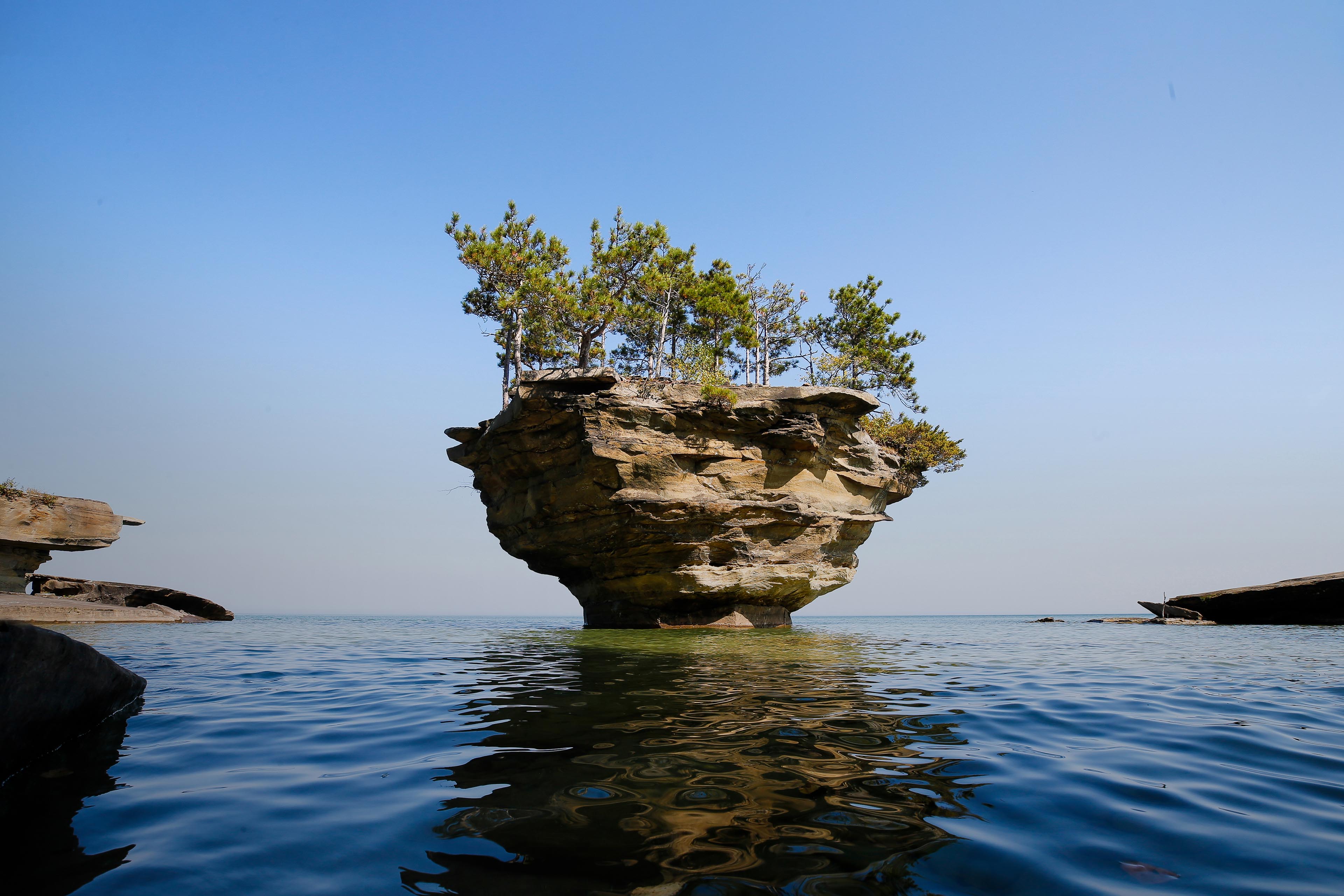 Turnip Rock near Port Austin Michigan