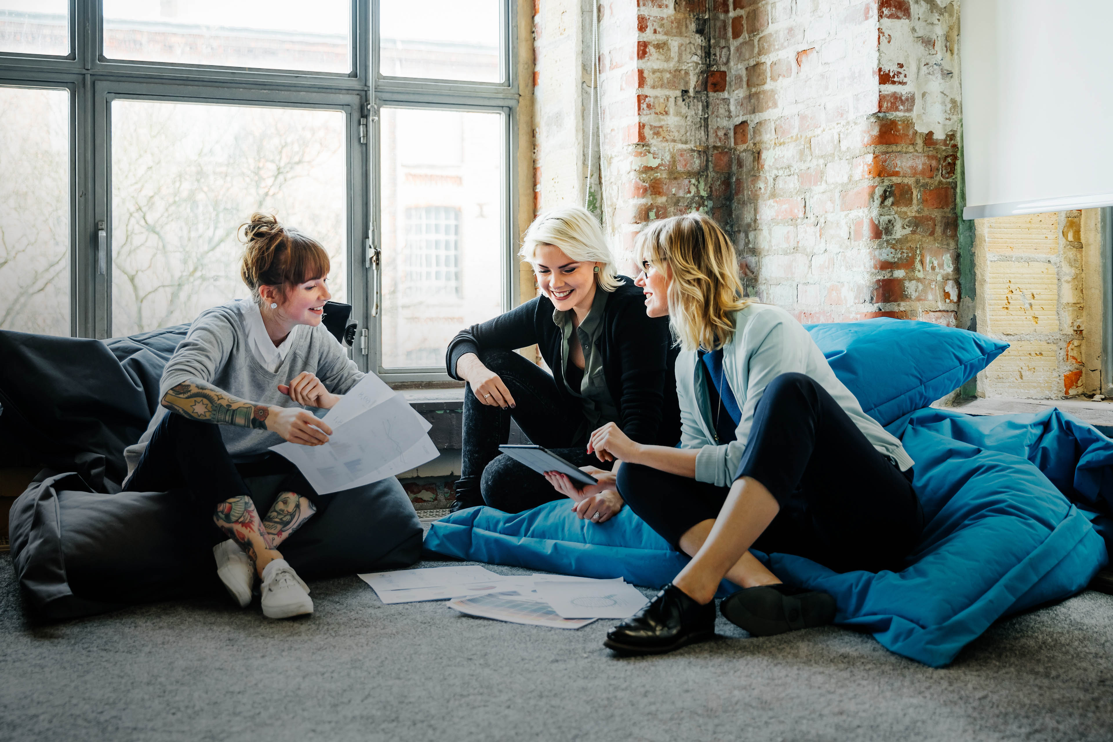 Businesswomen talking during an informal meeting