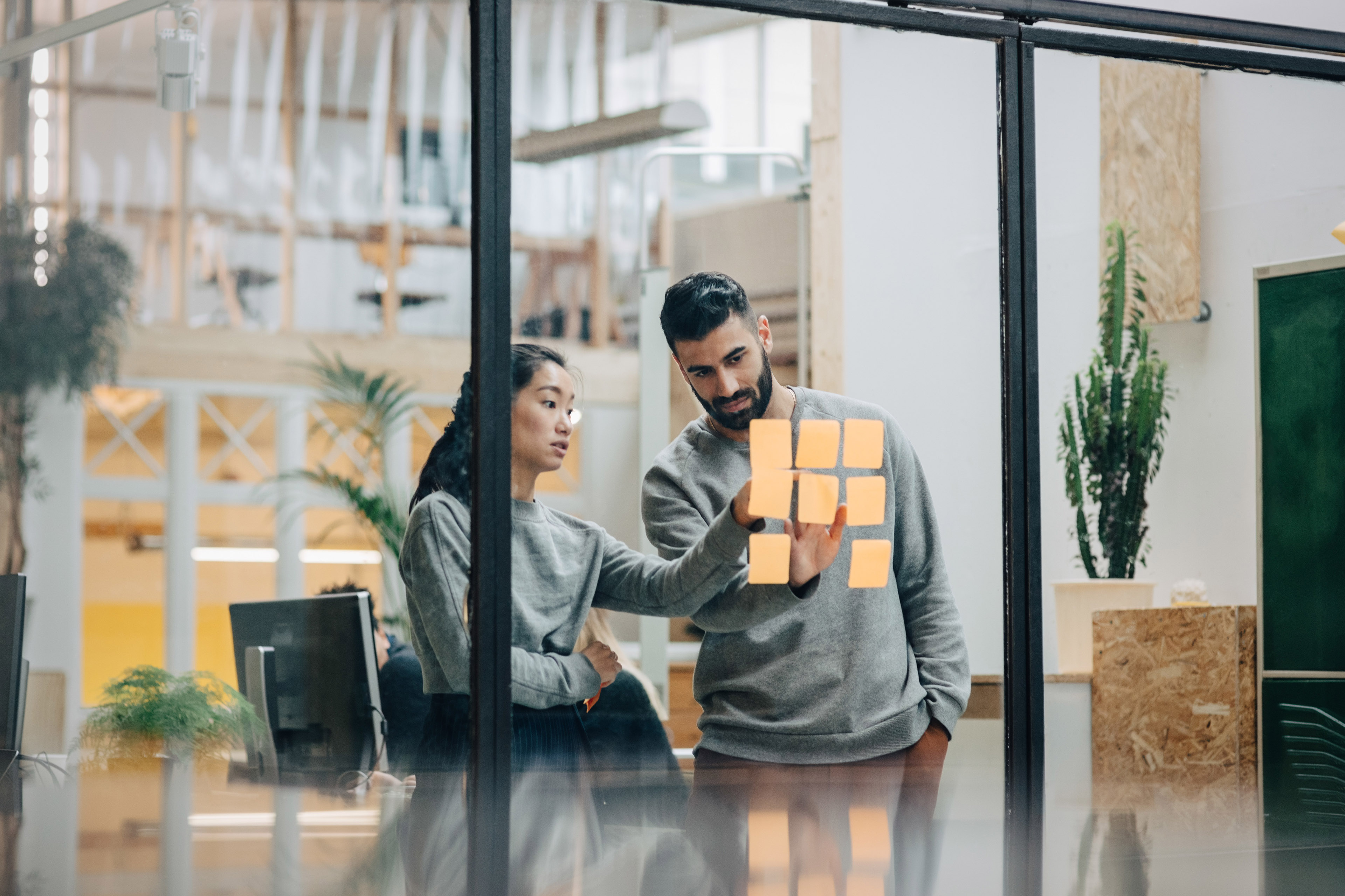 Financial expert analyzing business report