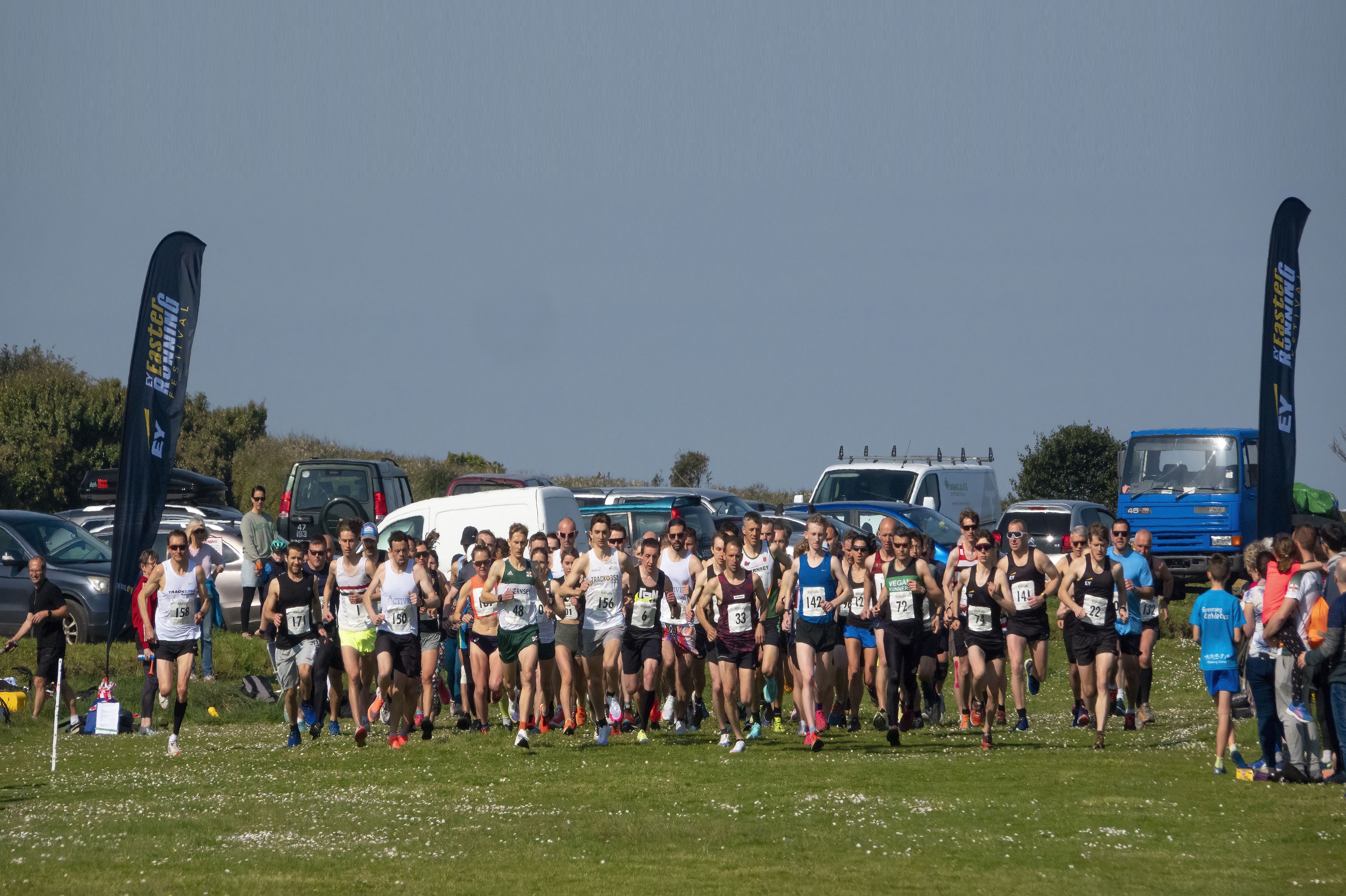  People running for easter festival