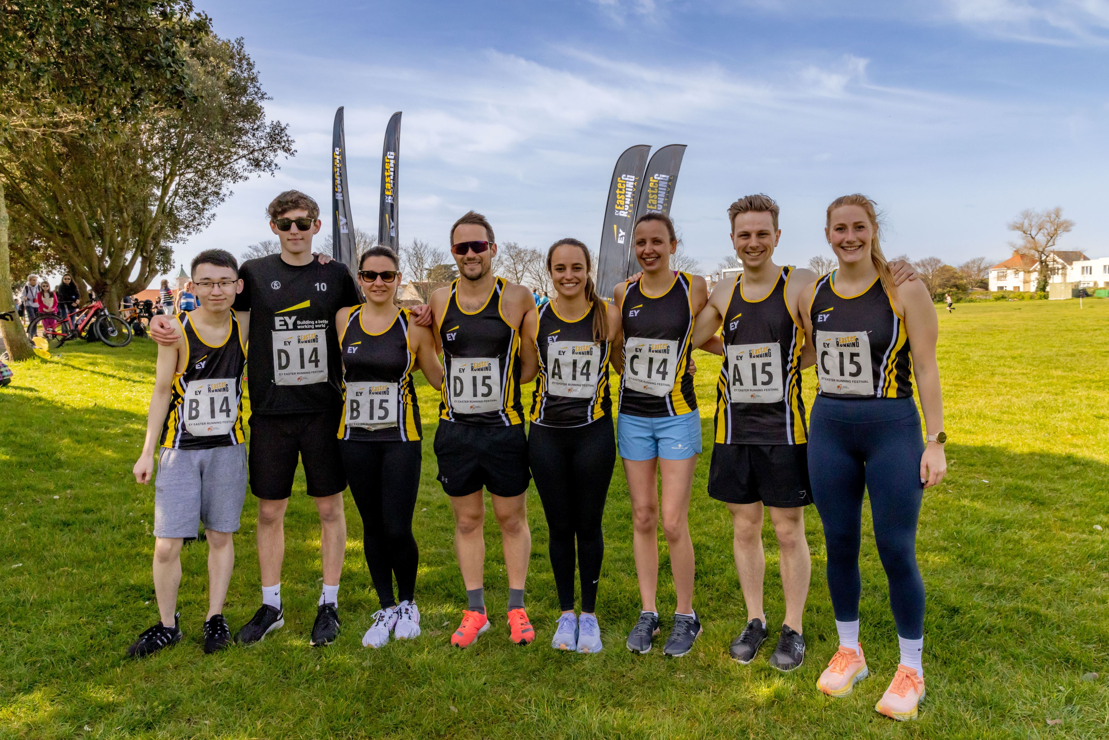 People participating in Easter running festival