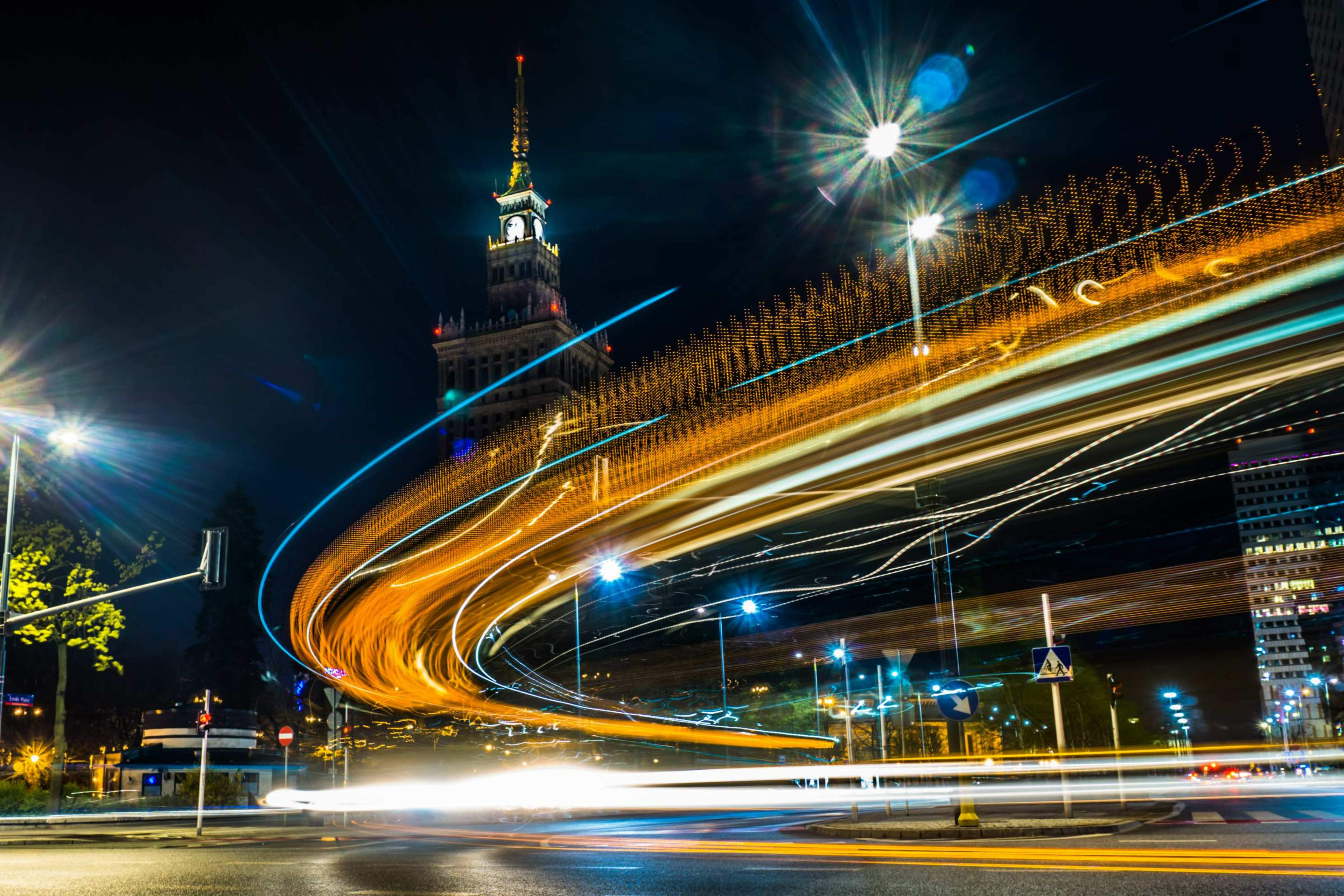 Virtual view of road way in Poland