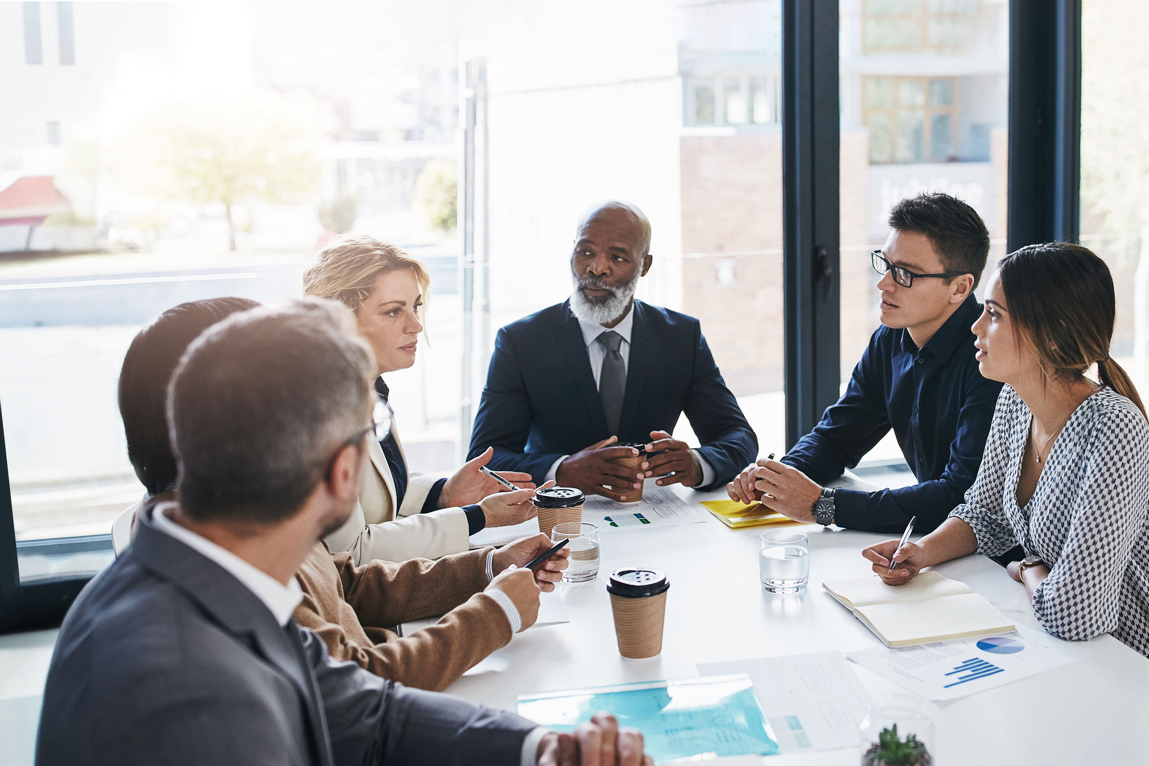 Business people in discussion