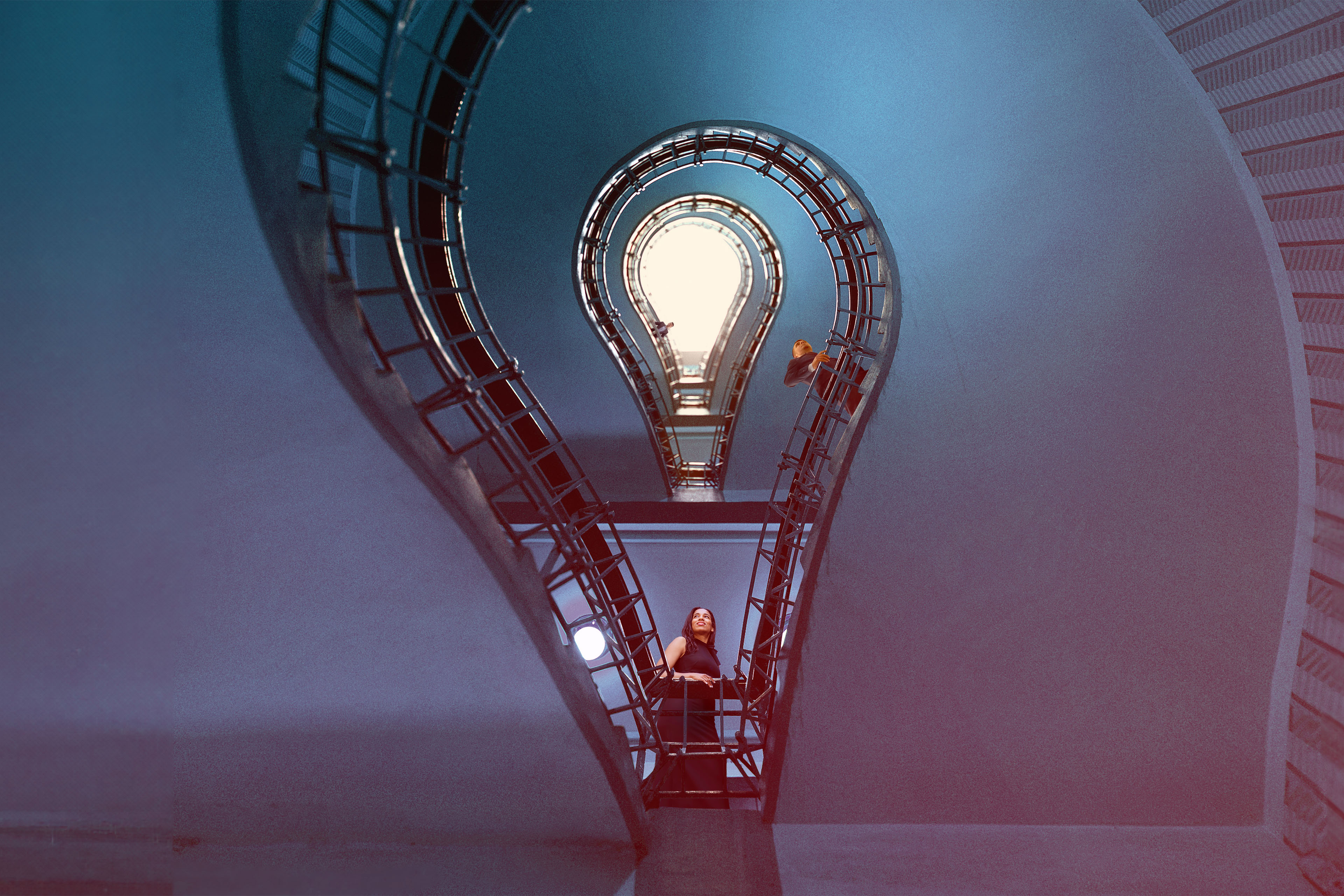 Lightbulb staircase