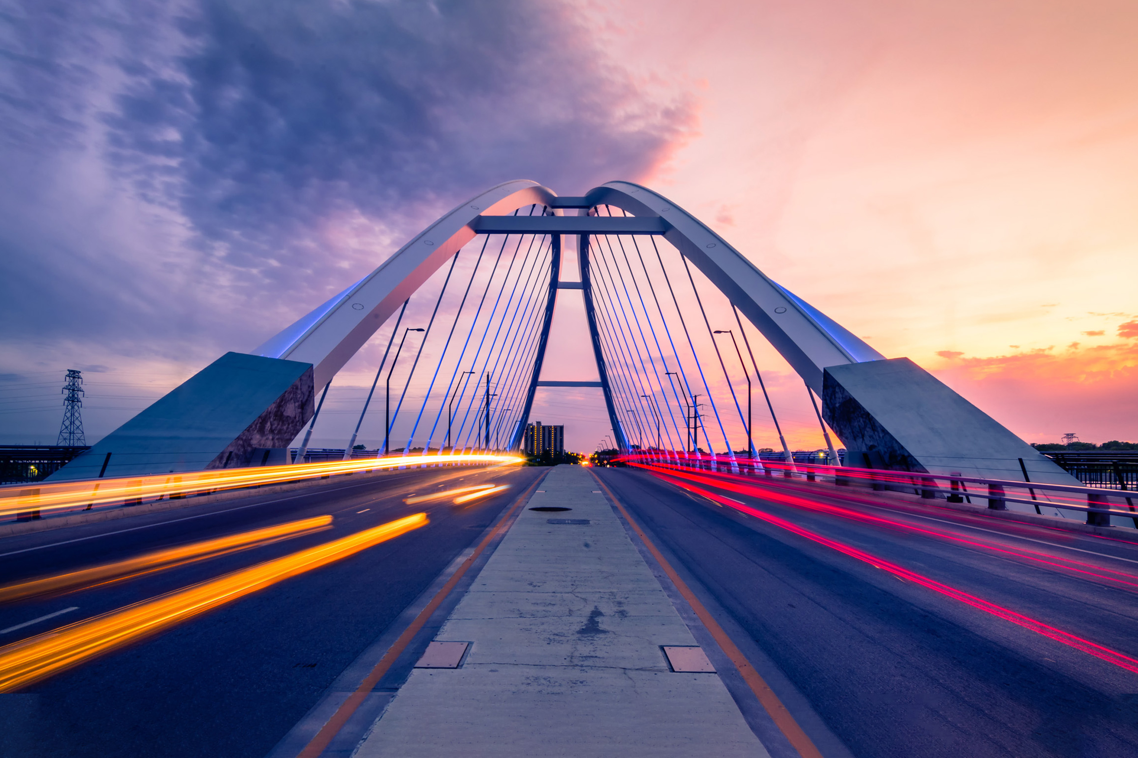 Lowry bridge in minneapolis at sunset