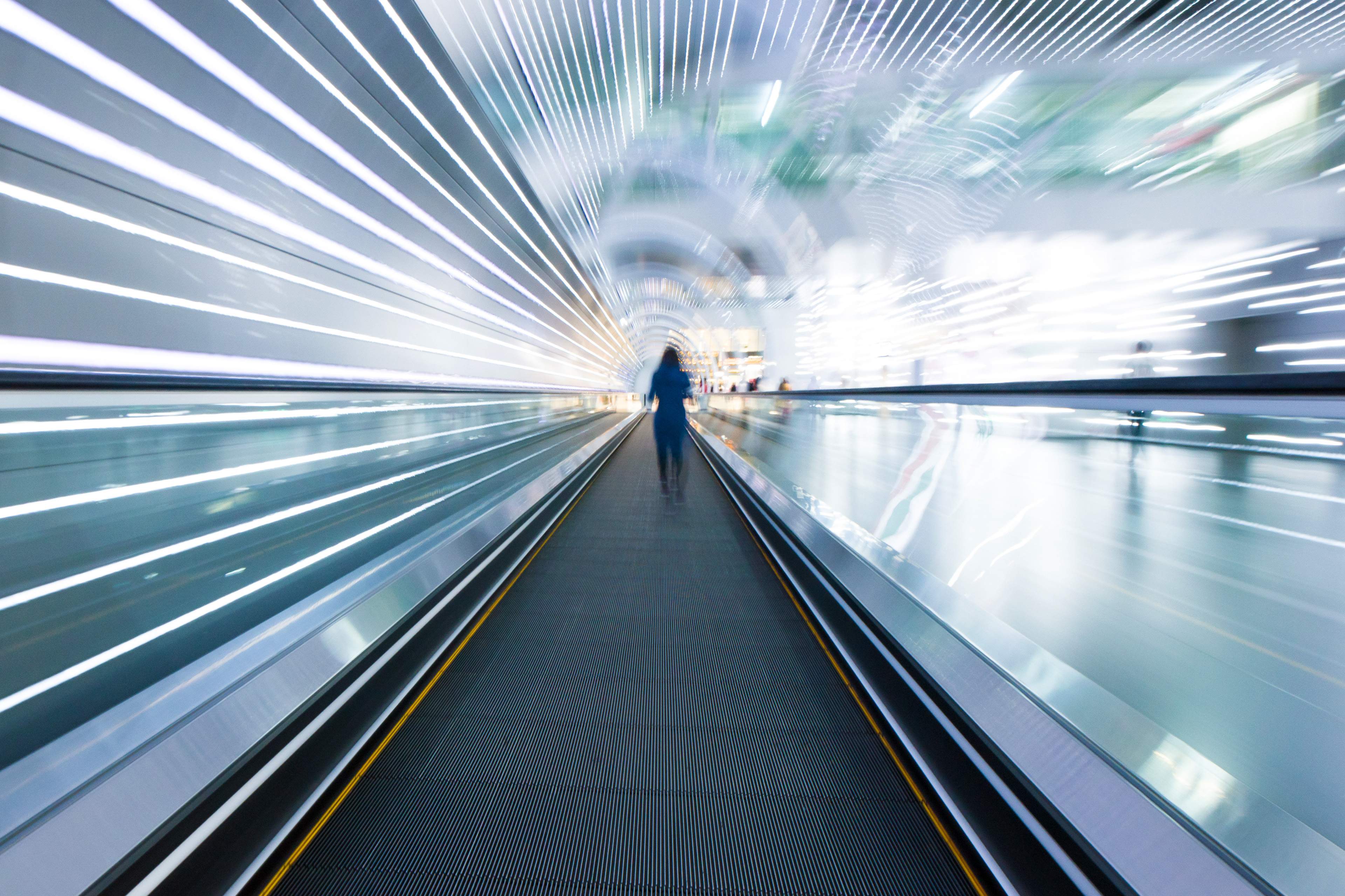 Woman on walkway