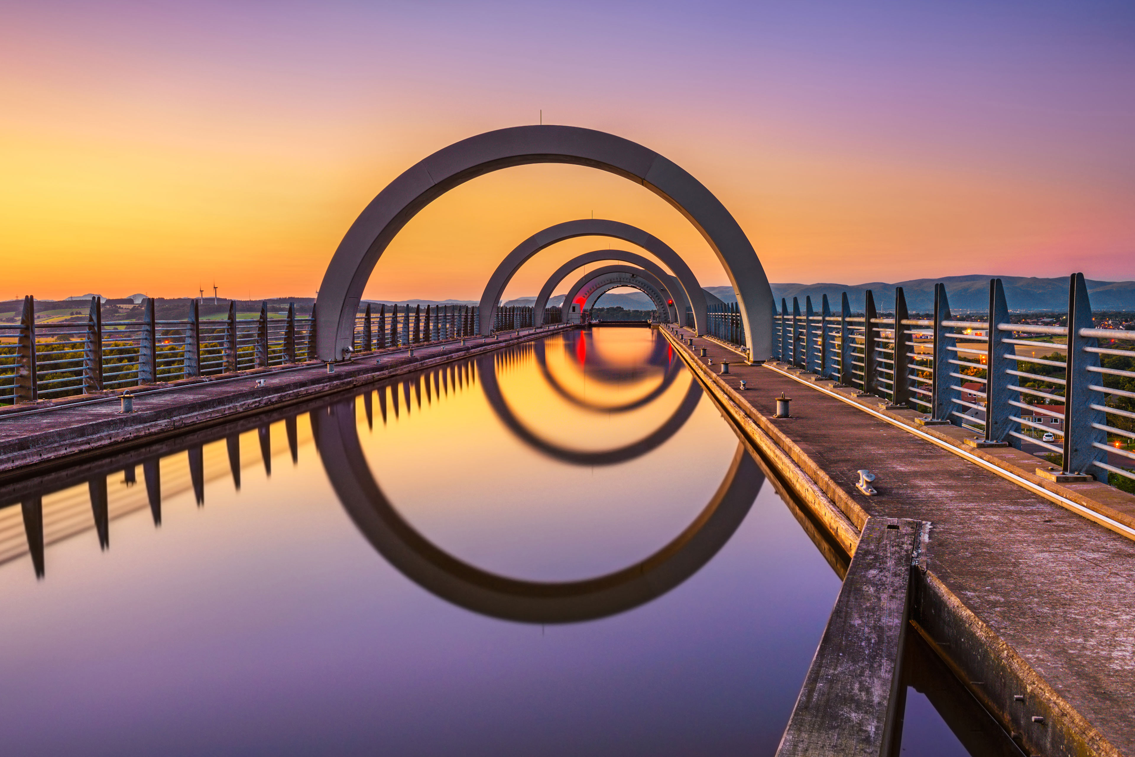 Wheelbridge at sunset