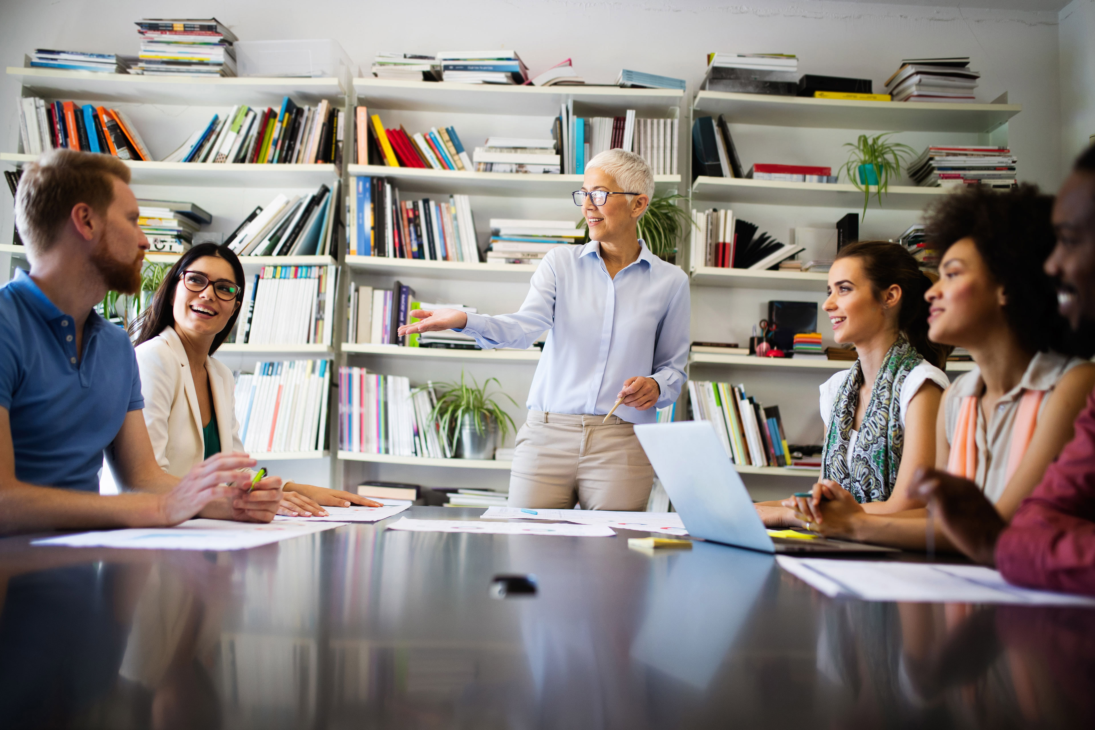 Business people working in office