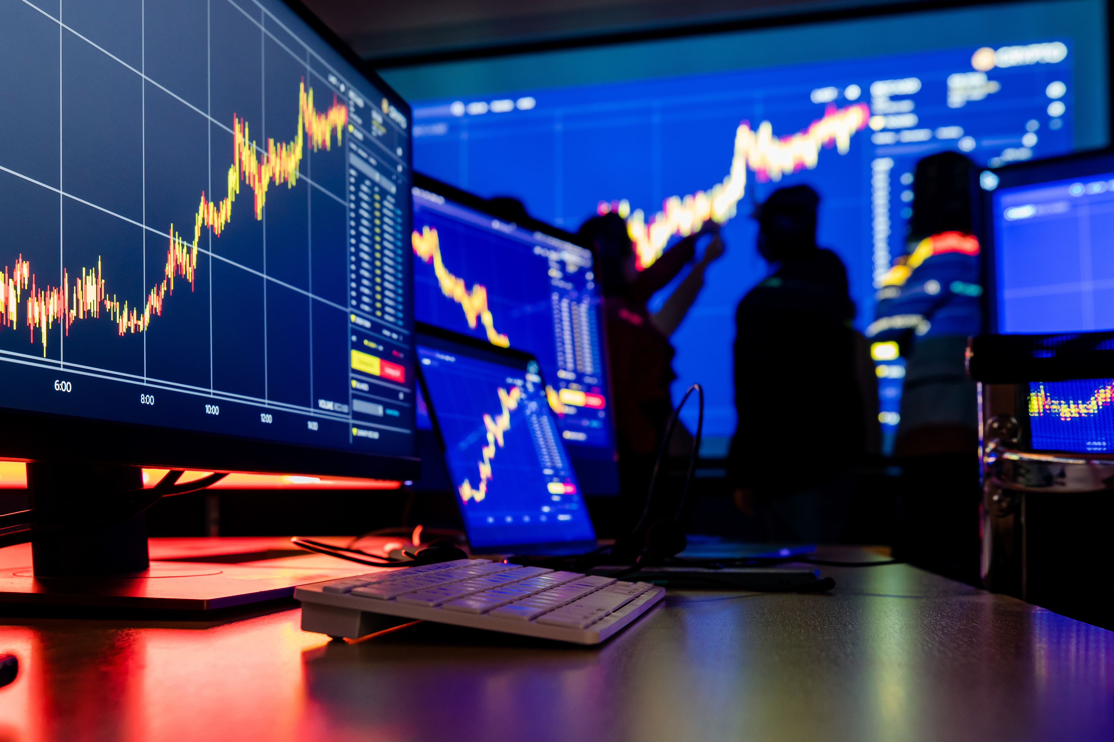 Shot of financial analysis graph chart stocks