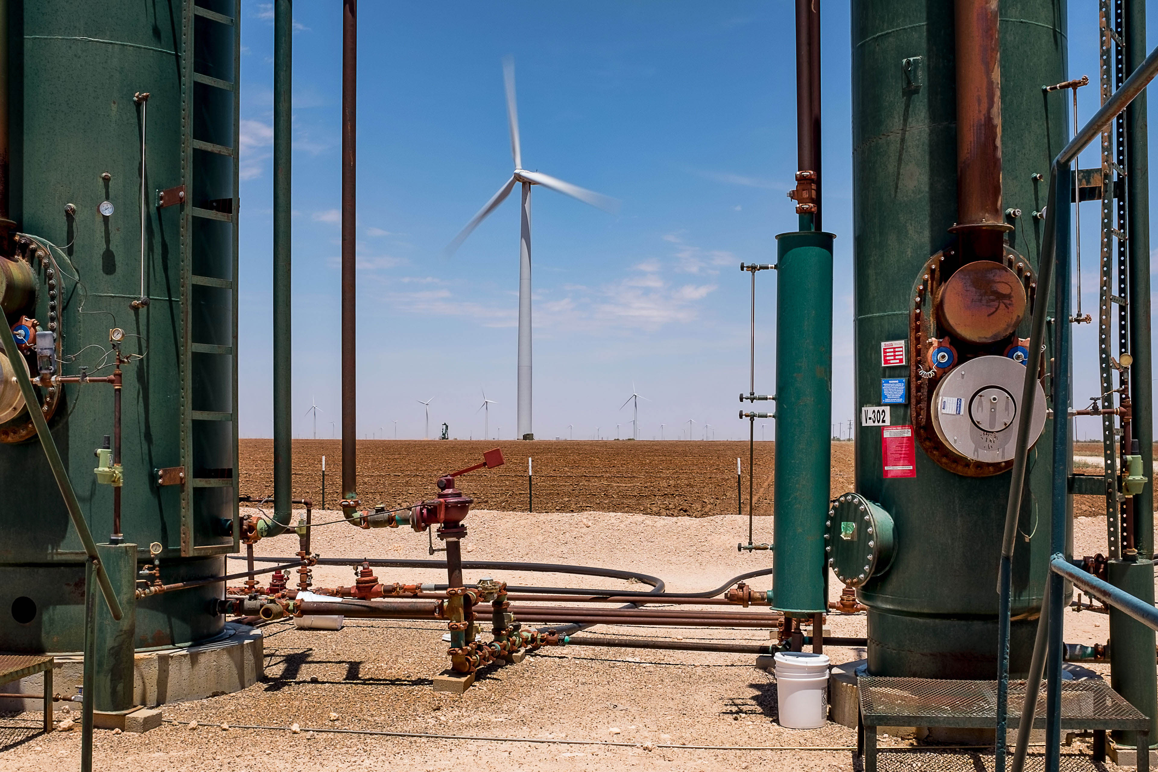 Wind turbine and fossil fuels