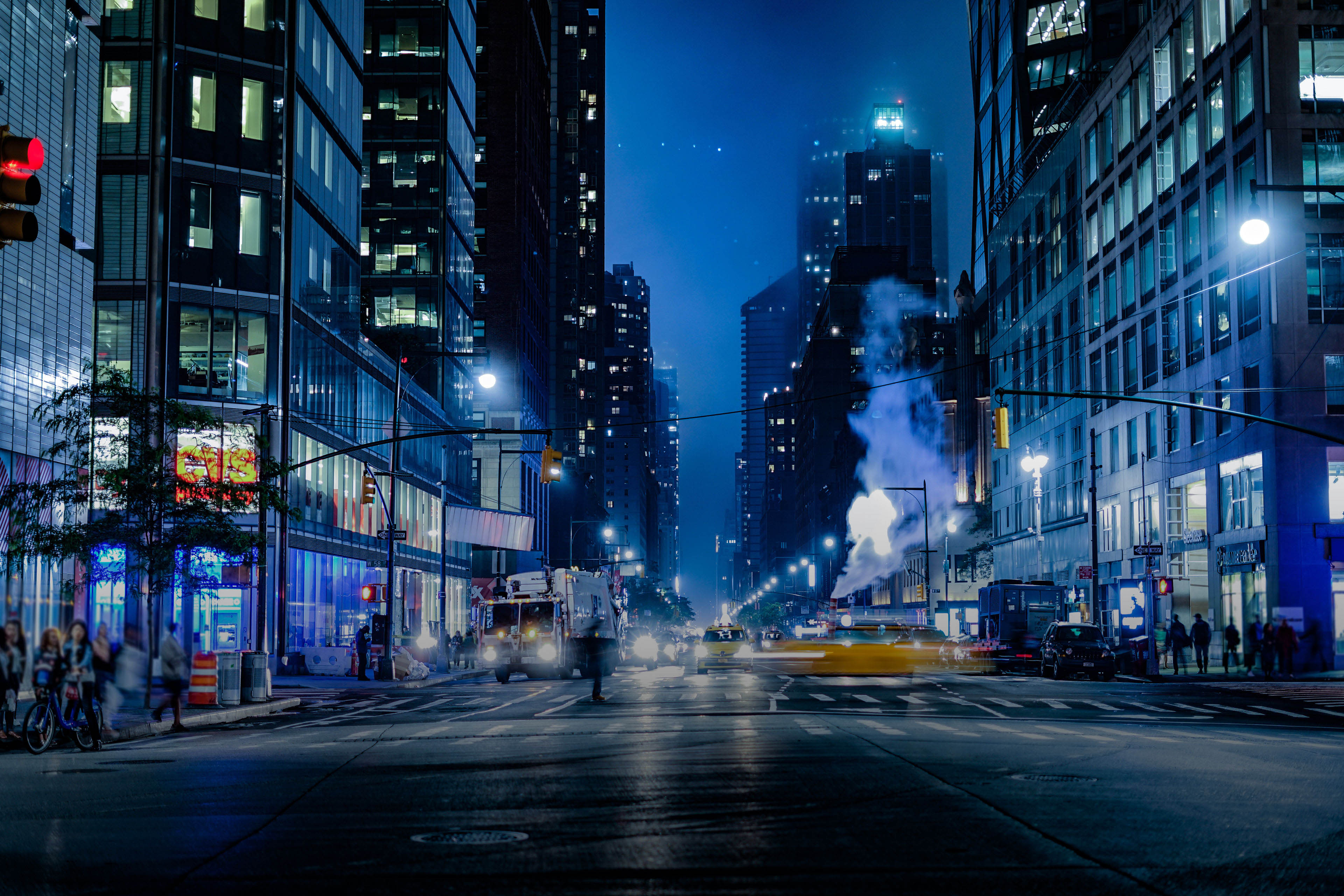 Night view of the city of new york