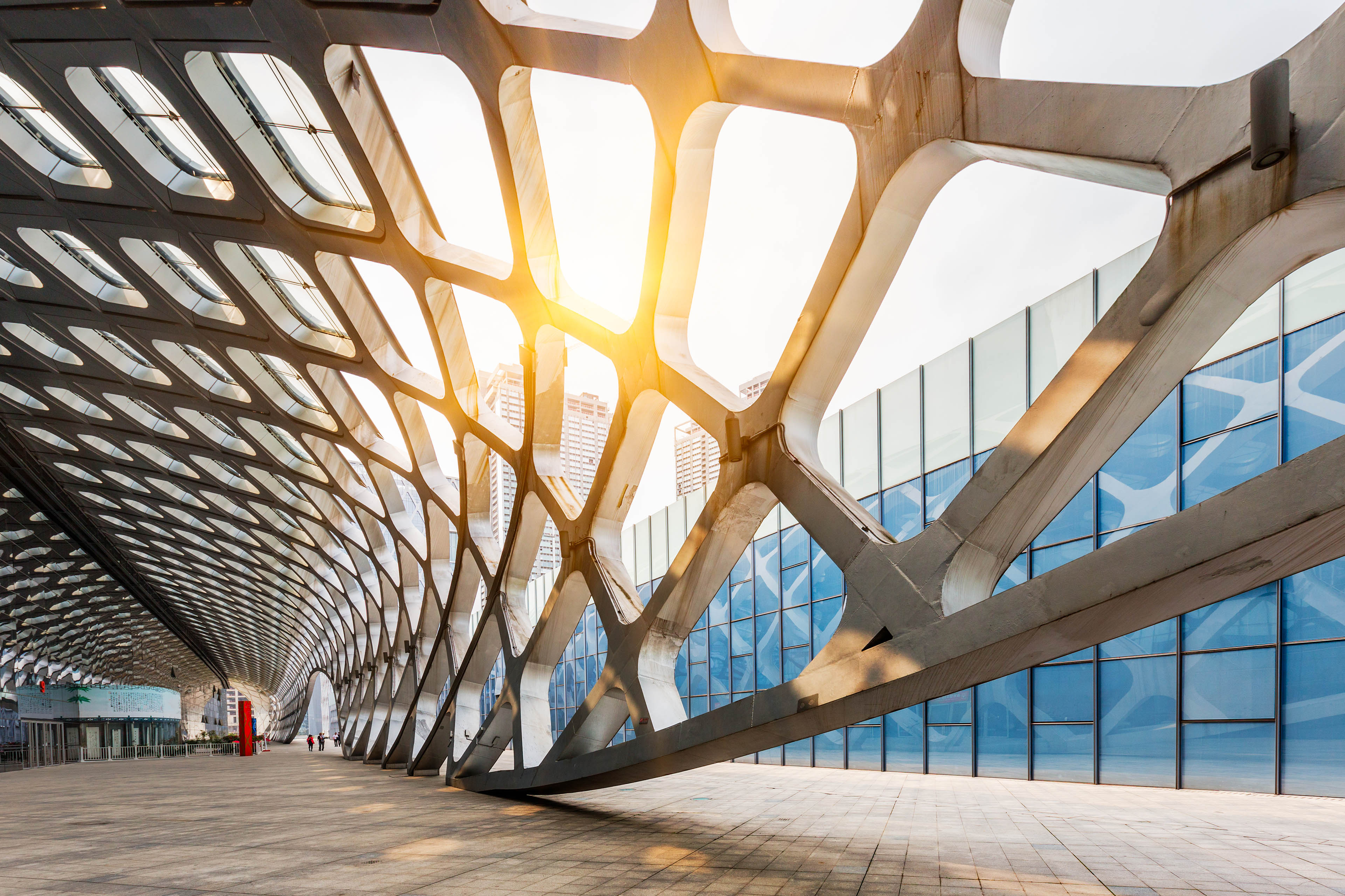 Abstract ceiling of modern architecture