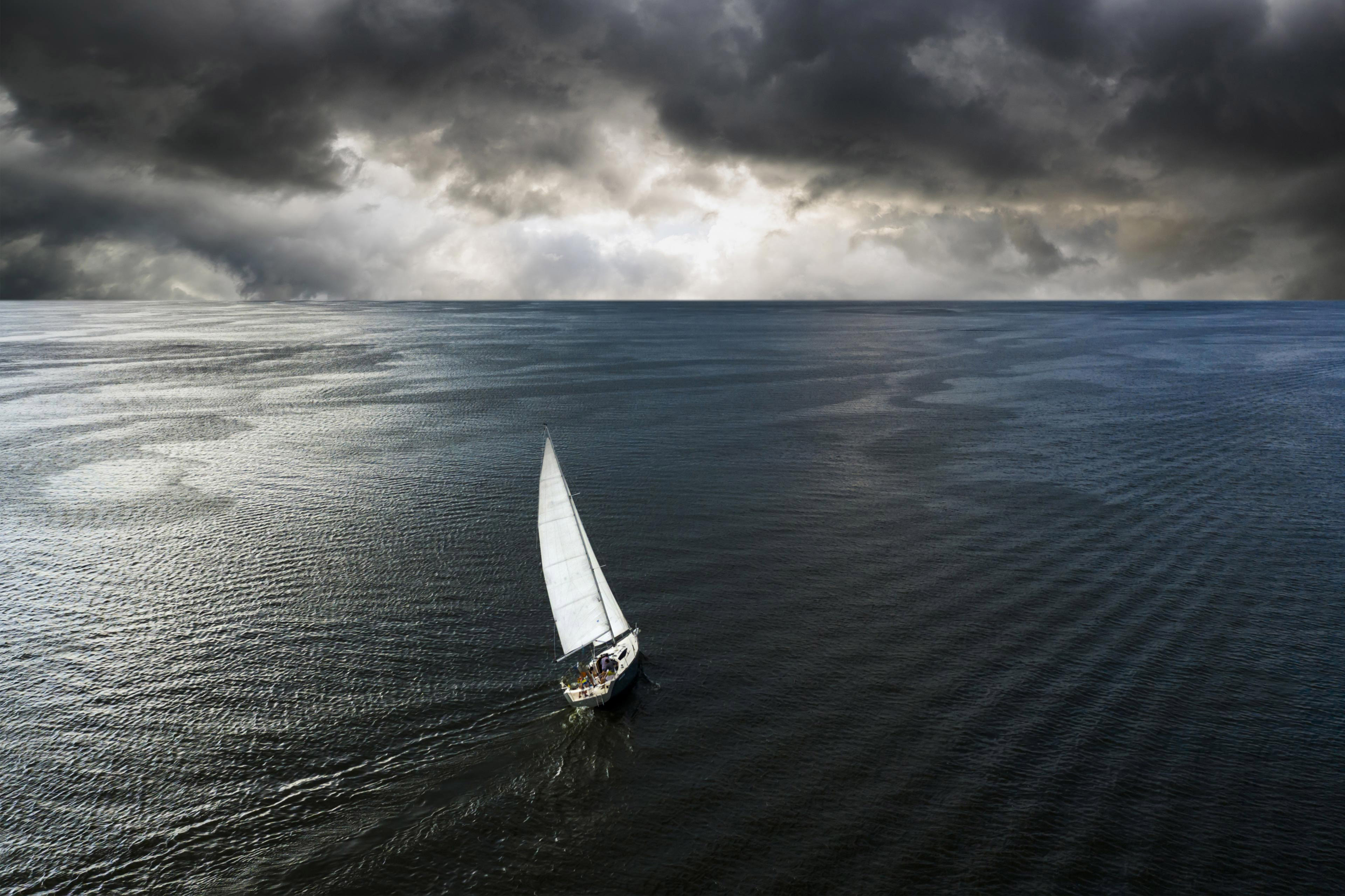 Arieal view of a yatch