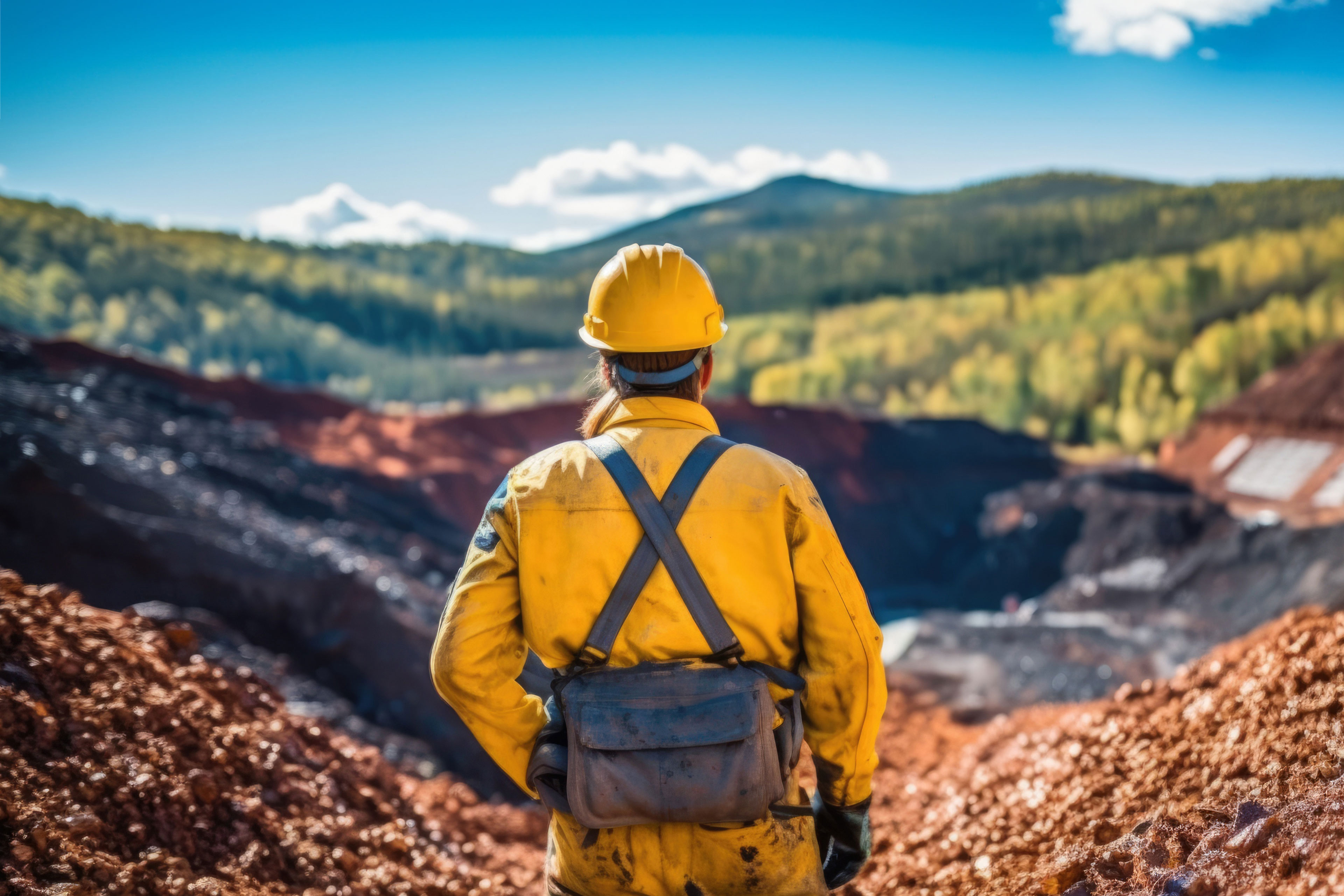 Mining engineer at a mine site