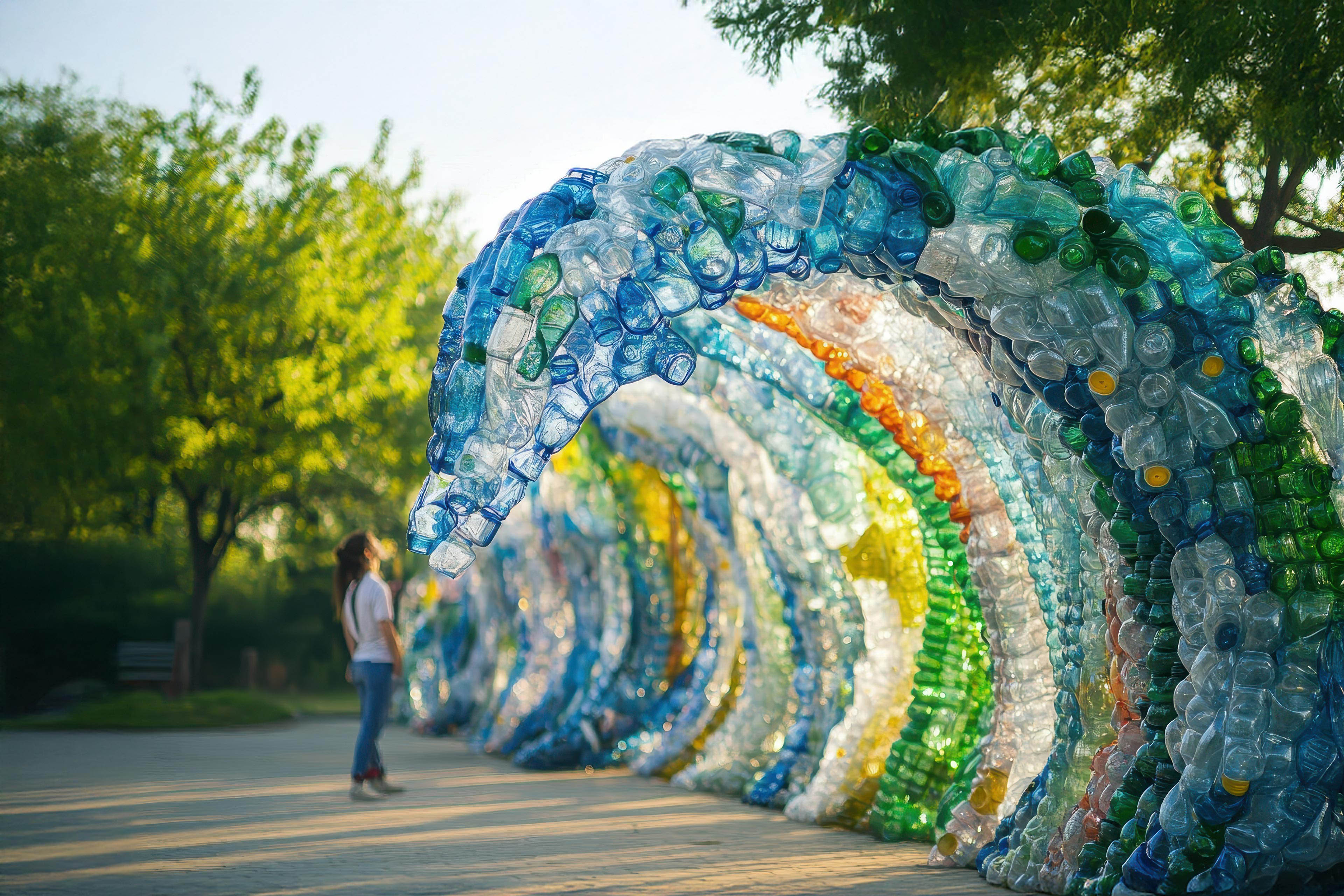 Recycled Glass Arch Sculpture shops