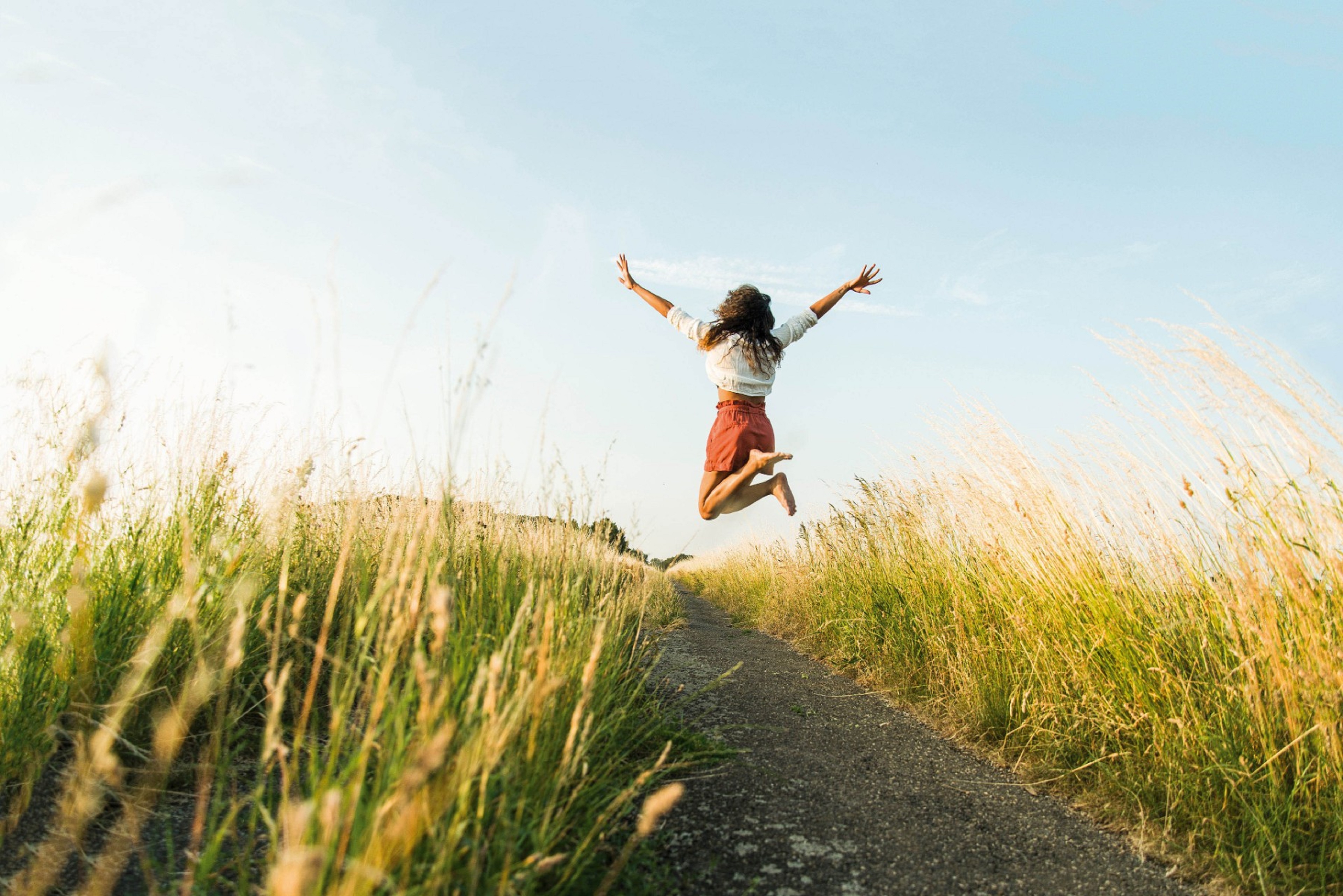 Girl jumping