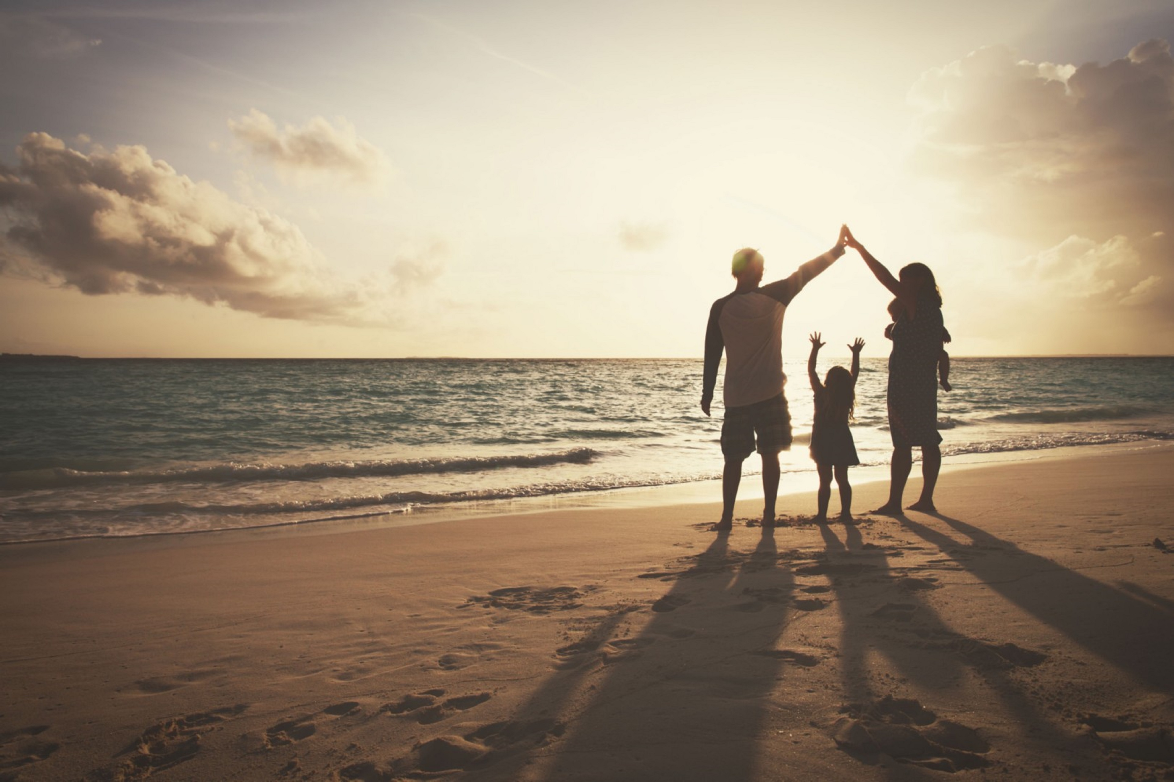 Family in beach