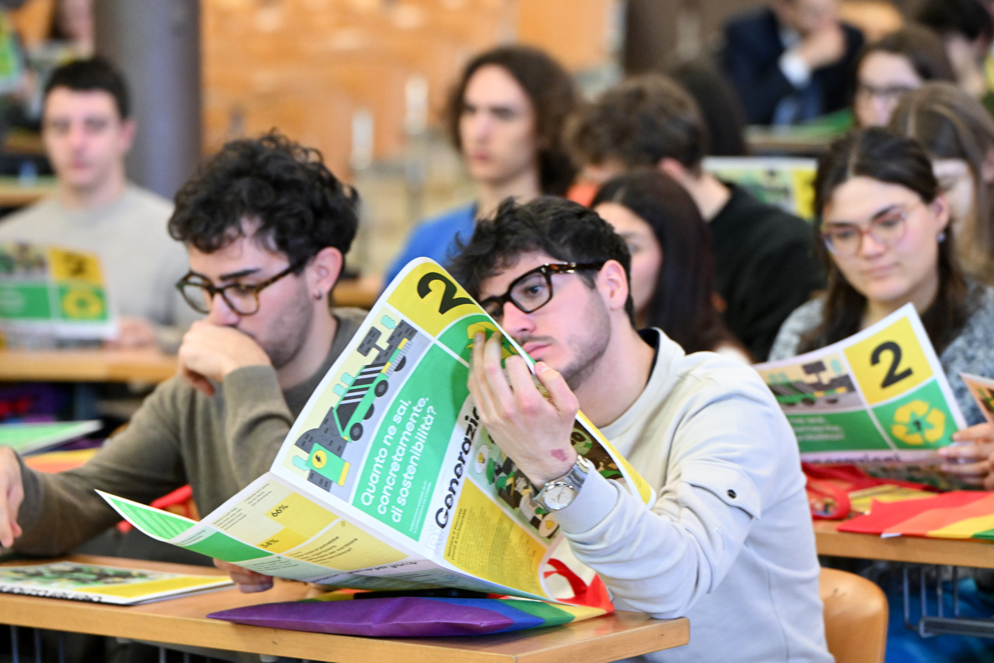 Students are reading books