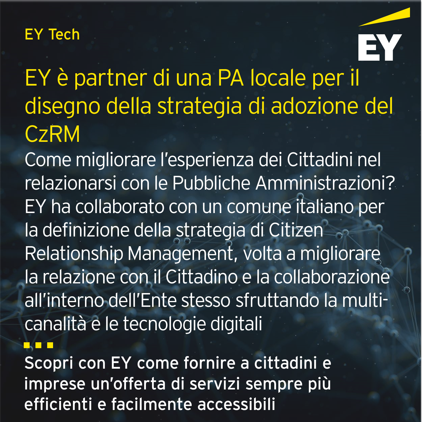 EY è partner di una PA locale 