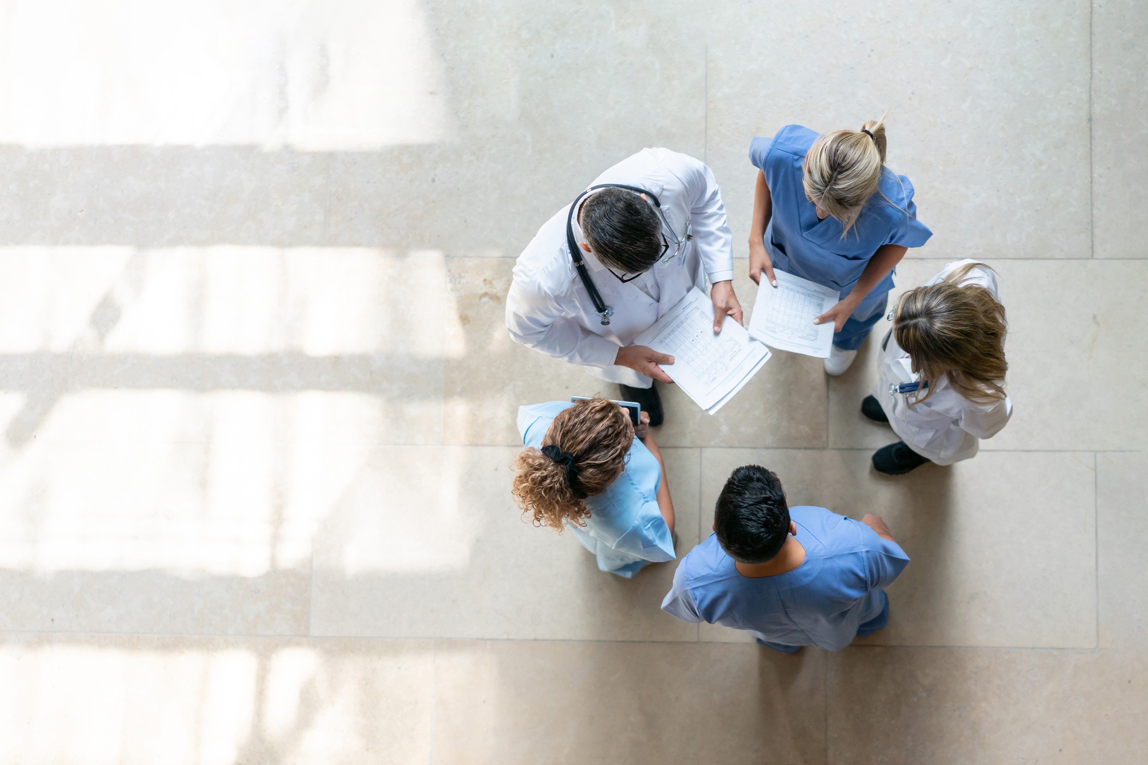 Healthcare professionals during a meeting at the hospital