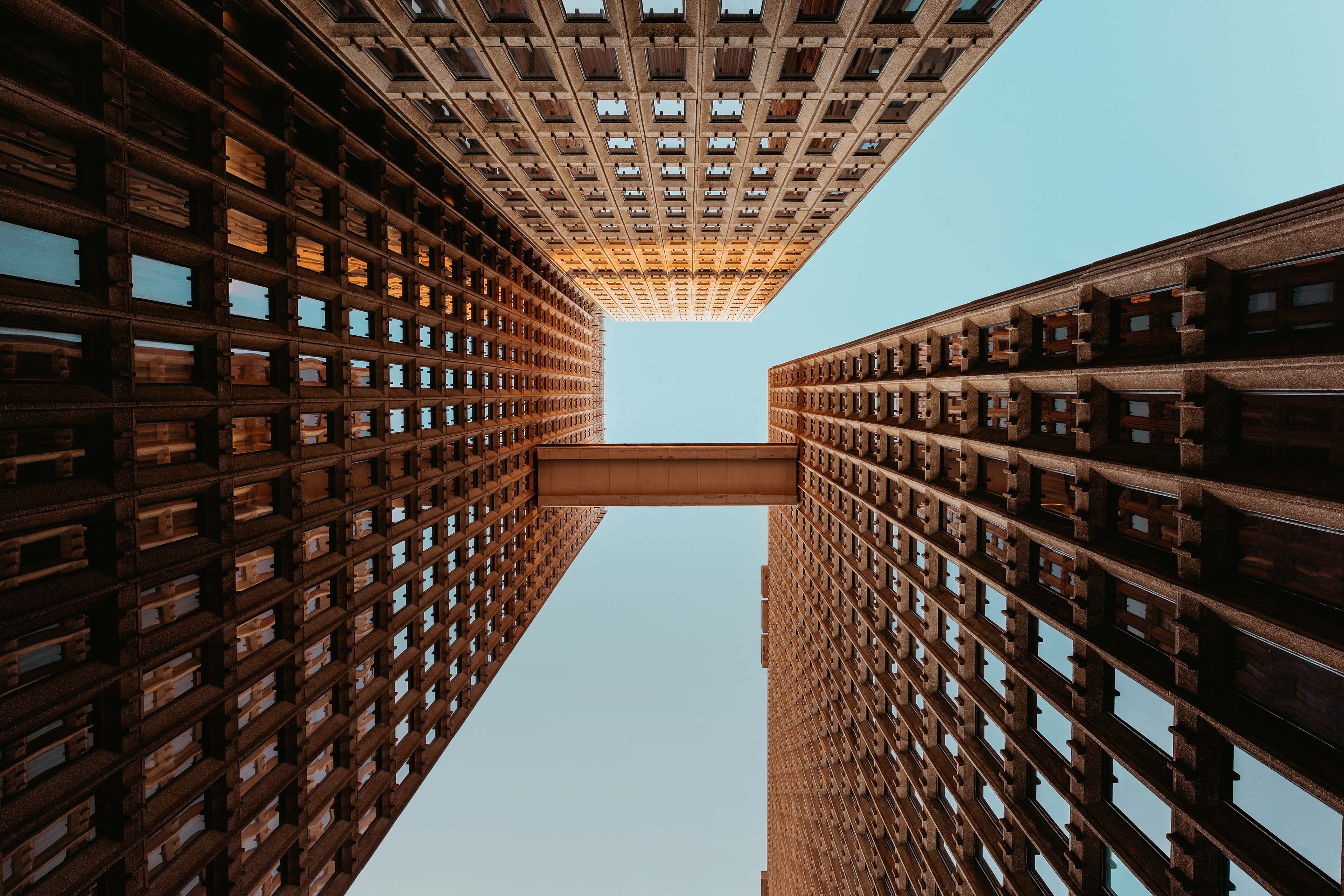 Low Angle View Of Modern Buildings