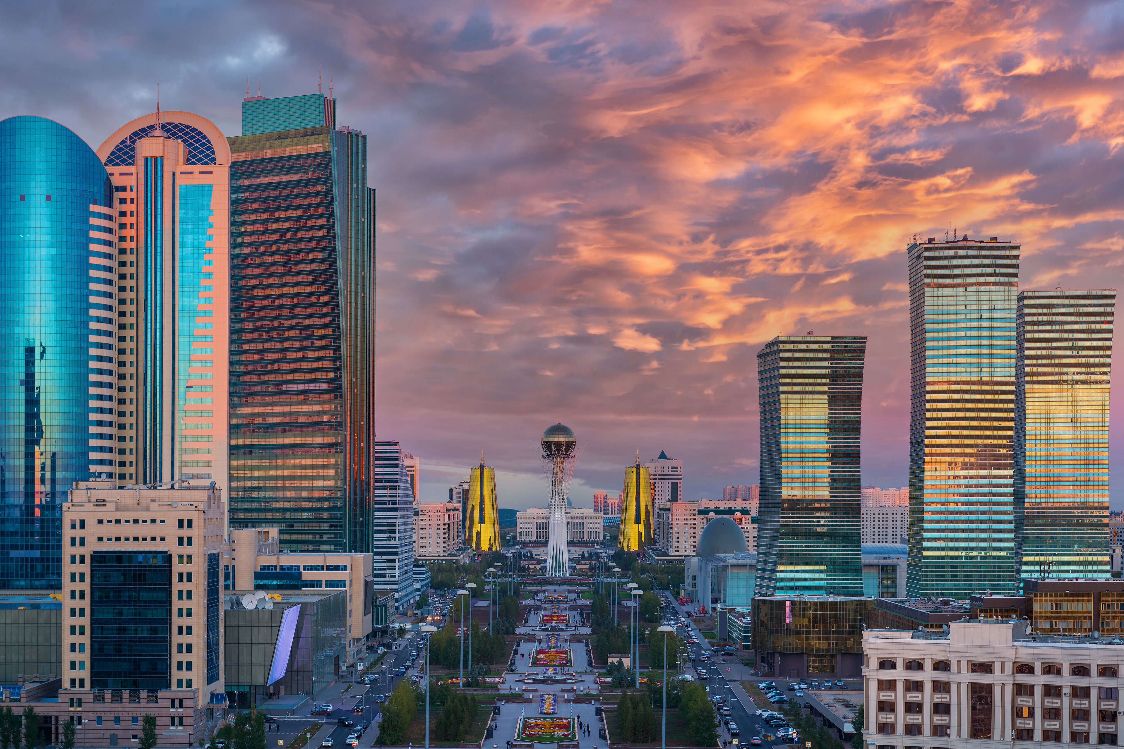 Viewof the central part of the capital of kazakhstan.