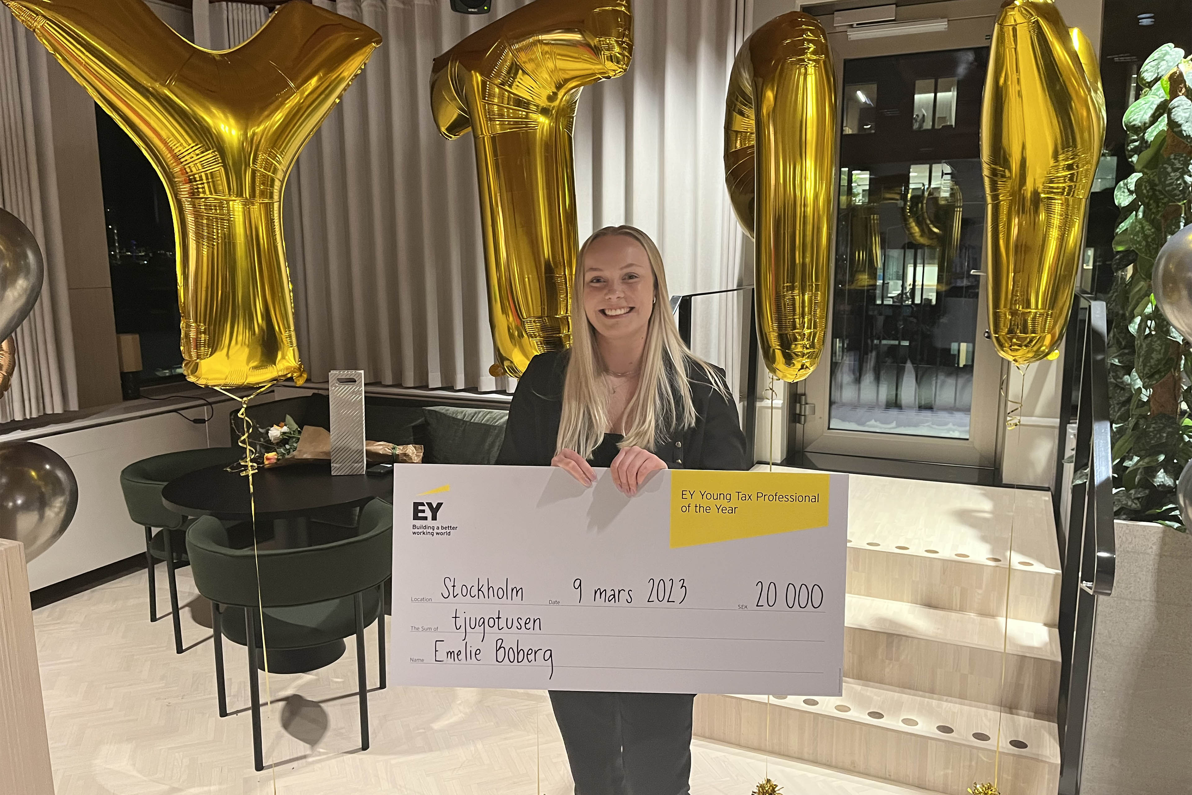 emelie boberg won ey young tax professional of the year